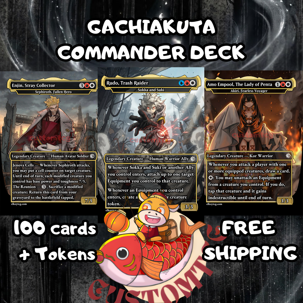 Gachiakuta Custom Commander Deck — Rudo | Cleaners vs The Pit | Anime Proxy Deck | Equipment Tribal