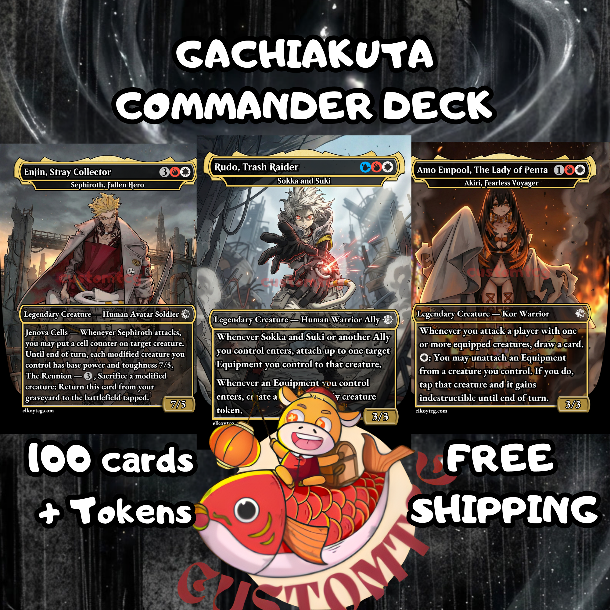 Gachiakuta Custom Commander Deck — Rudo | Cleaners vs The Pit | Anime Proxy Deck | Equipment Tribal