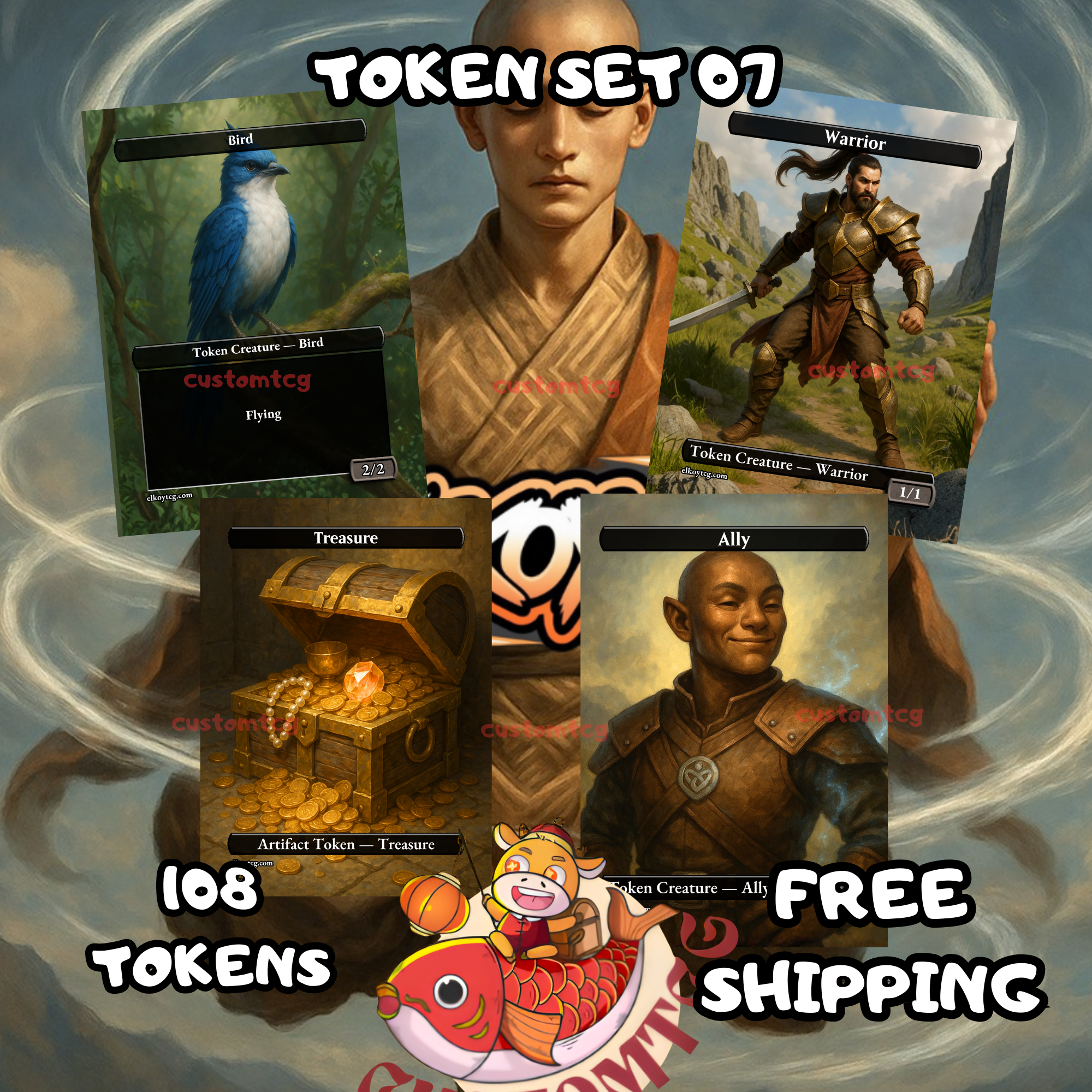 Token Set 07 – Monk’s Serenity (108 Tokens)