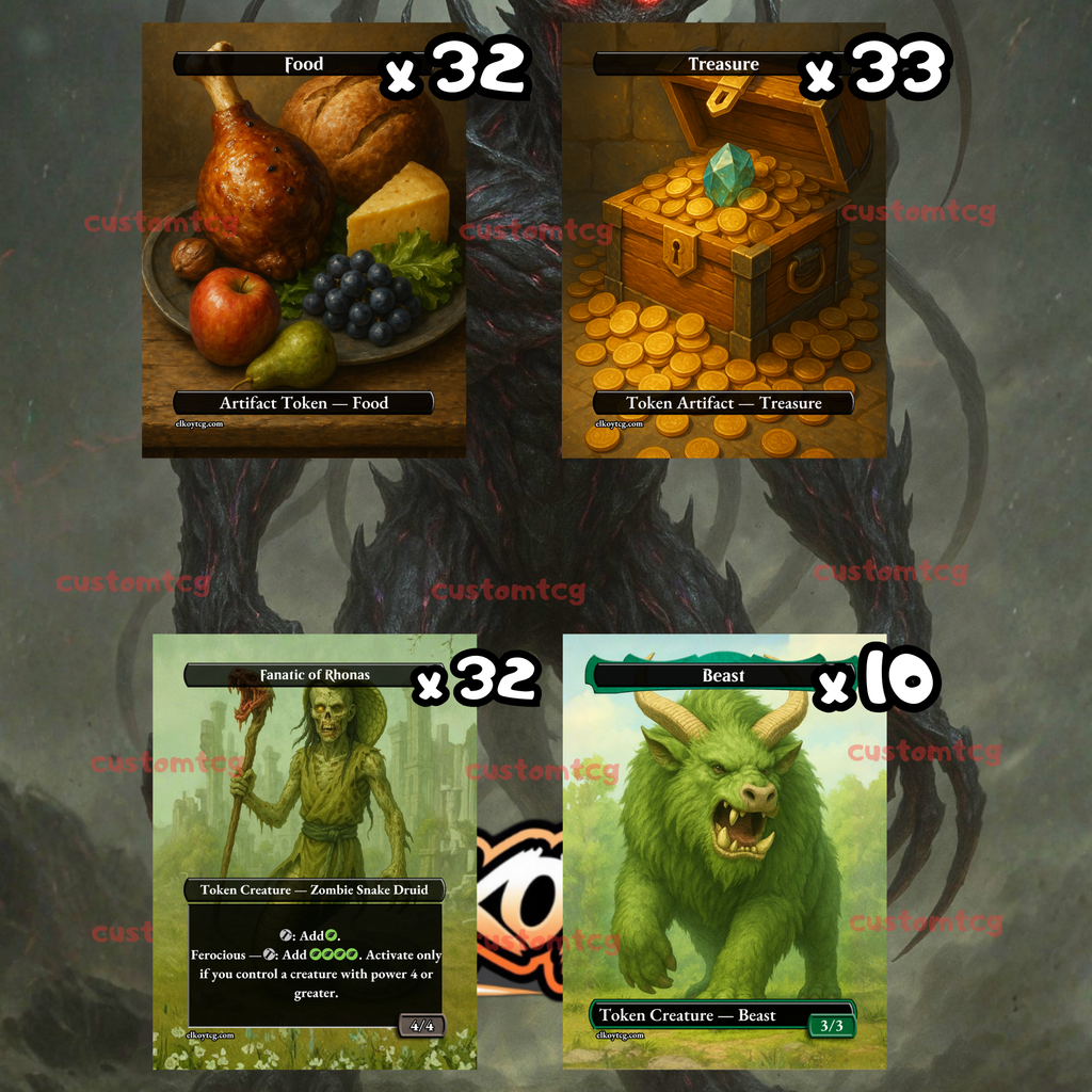 Token Set 114 Ramping & Feasting Pack (108 Tokens)