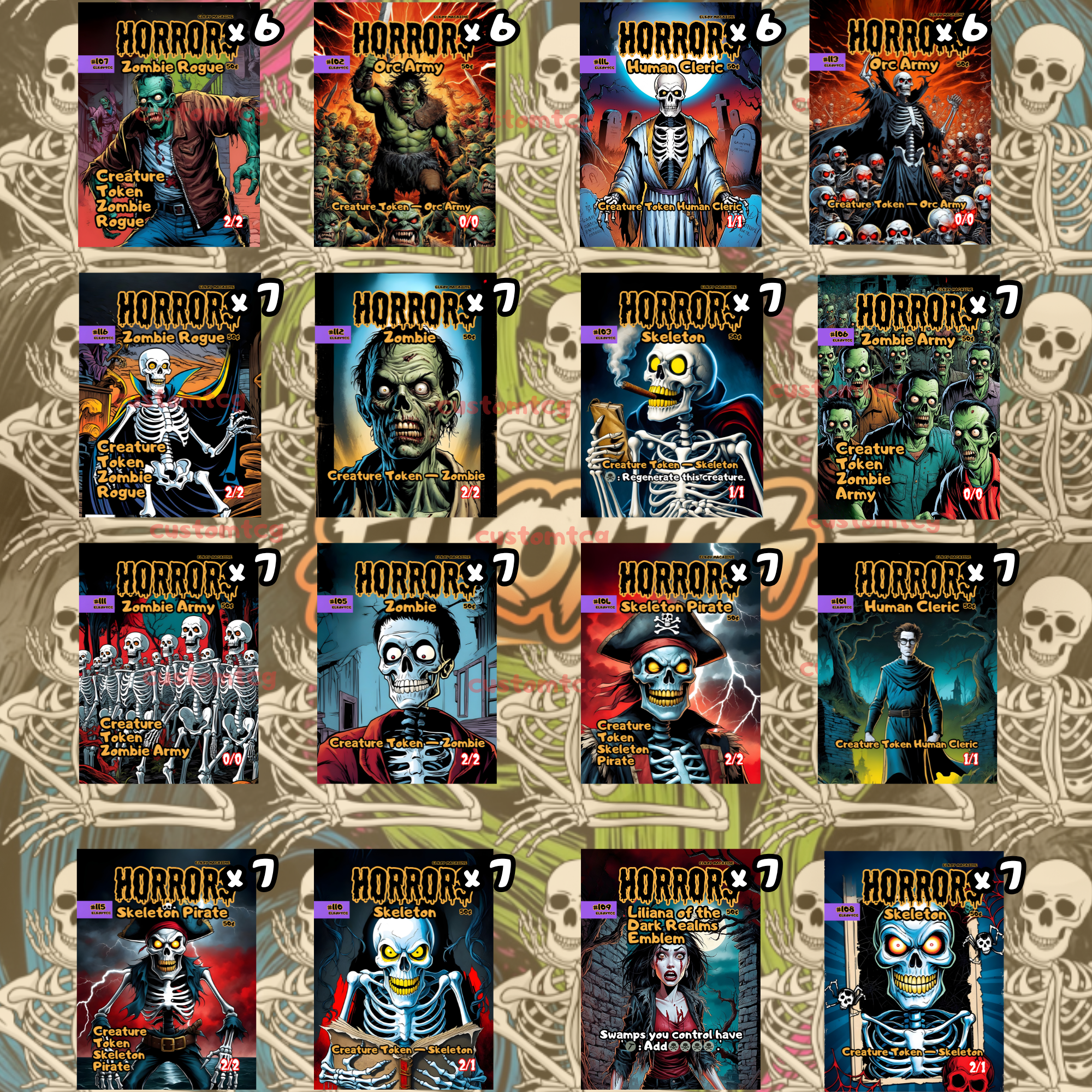 TOKEN SET 40 - 108 CUSTOM TOKENS FOR MTG