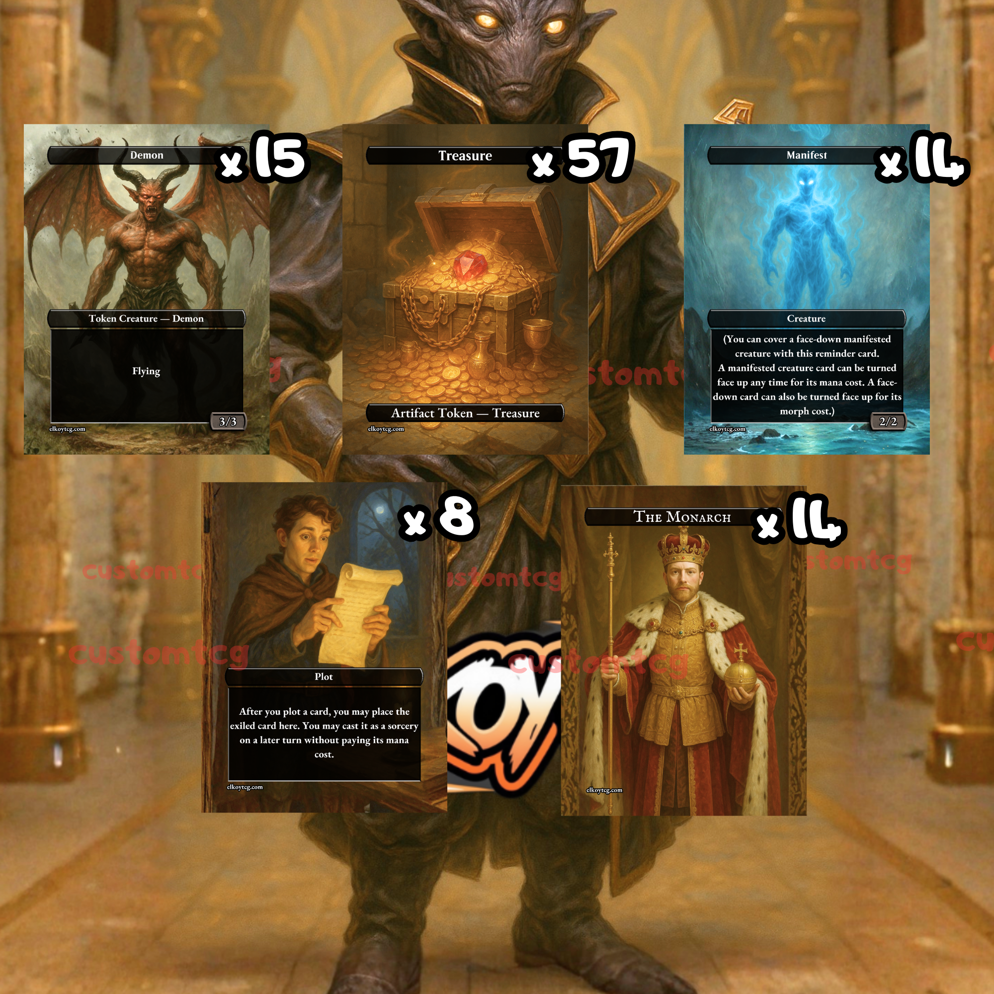 Token Set 39 — Demon, Treasure & Palace Intrigue (108 Tokens)