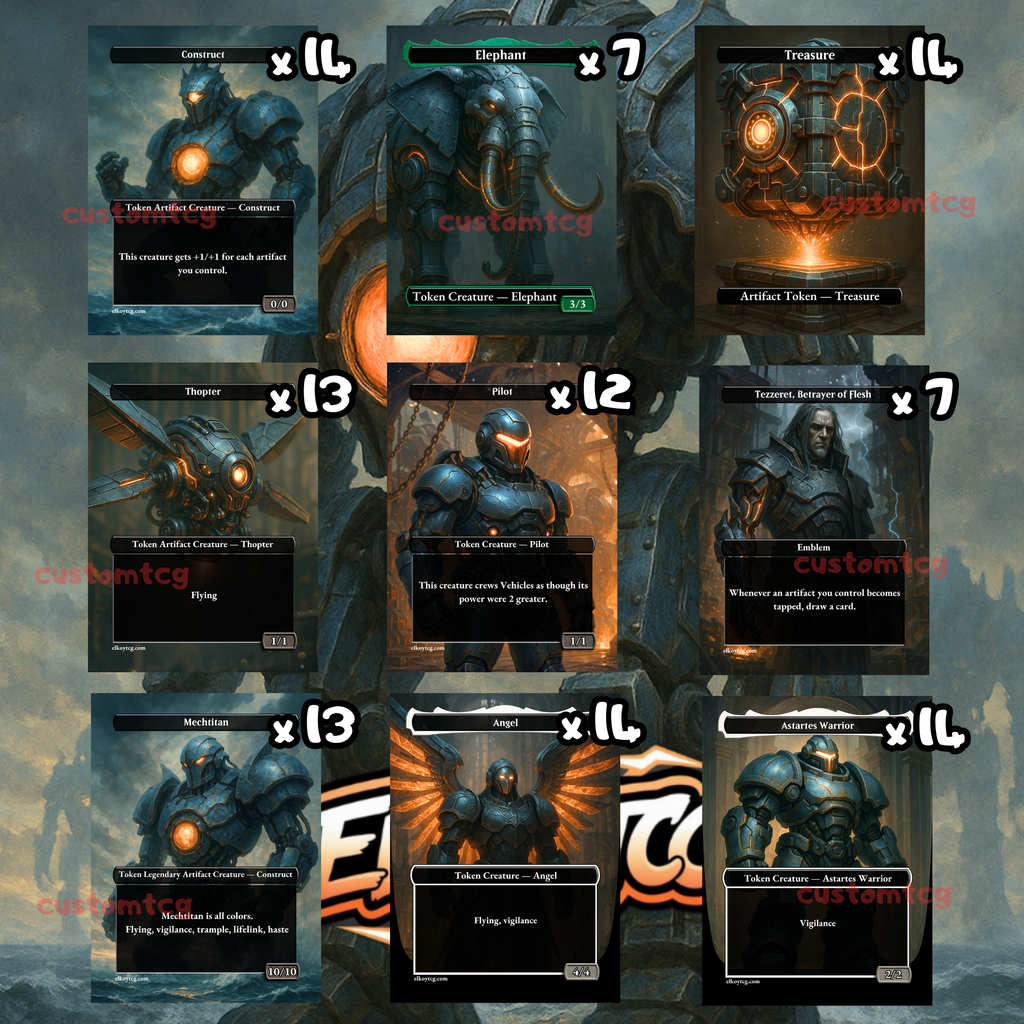 TOKEN SET 87 • 108 Tokens • Mech Titans & Warriors