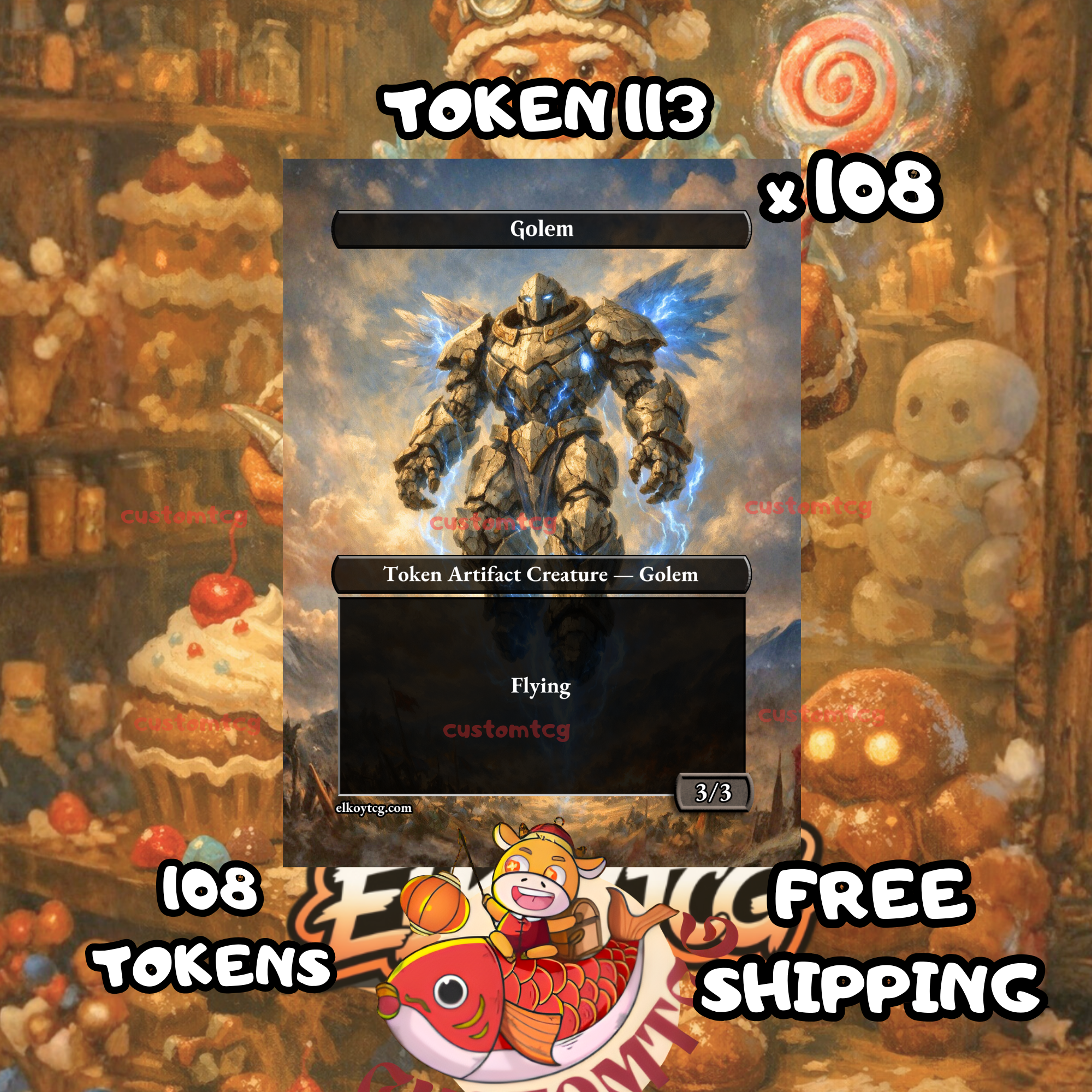 Golem flying token 3-3 108 copies - S113