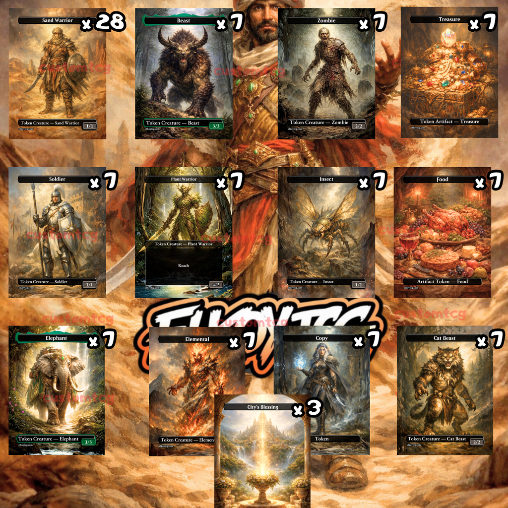 TOKEN SET 42 - 108 CUSTOM TOKENS FOR MTG
