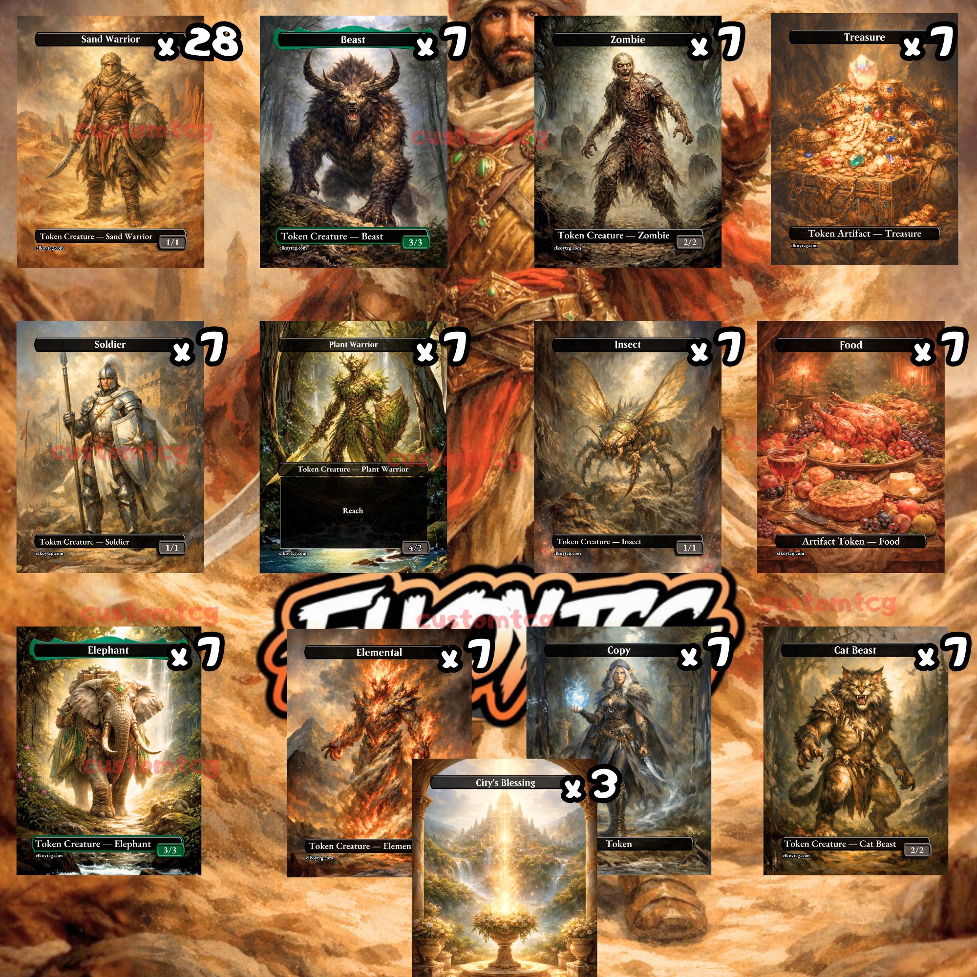 TOKEN SET 42 - 108 CUSTOM TOKENS FOR MTG