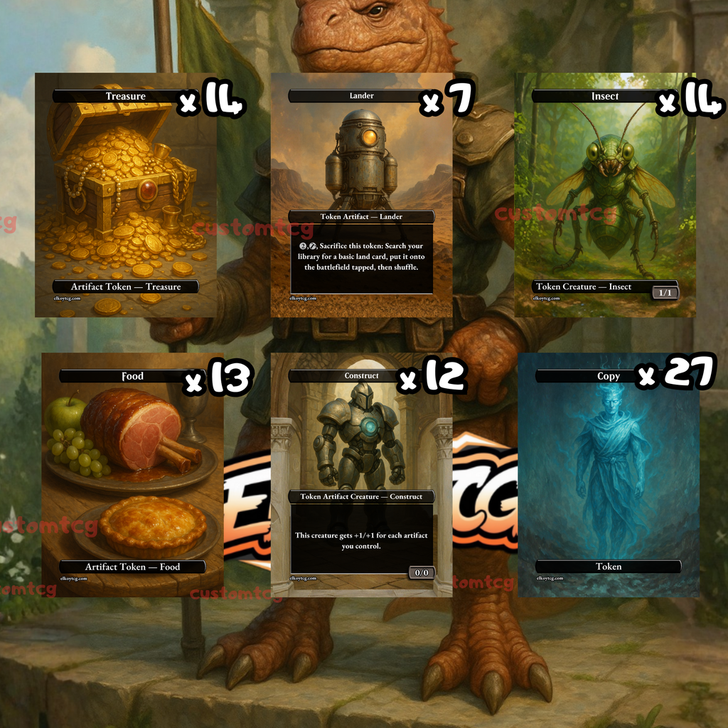 TOKEN SET 93 • 108 Tokens • Treasure, Food & Utility Artifacts