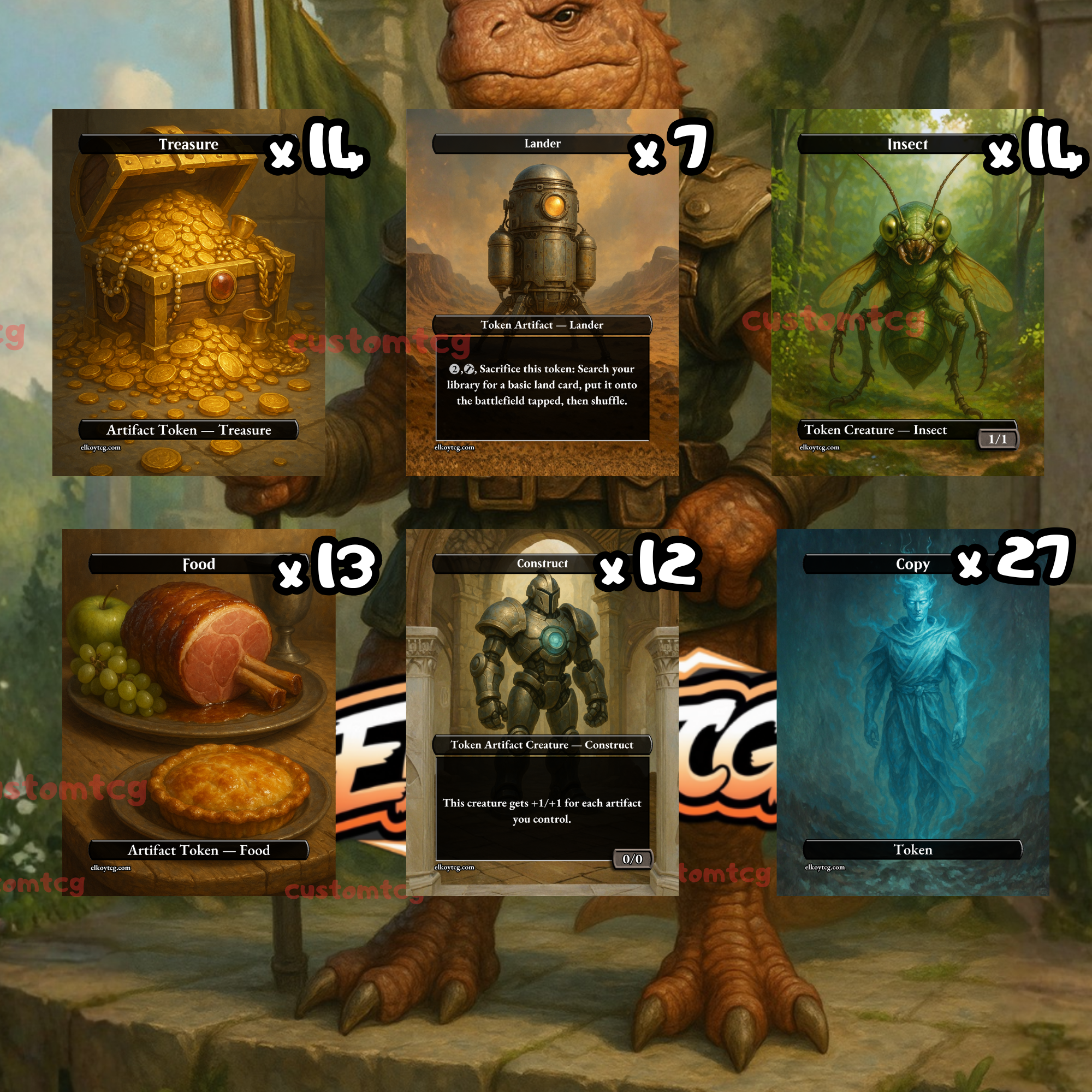 TOKEN SET 93 • 108 Tokens • Treasure, Food & Utility Artifacts
