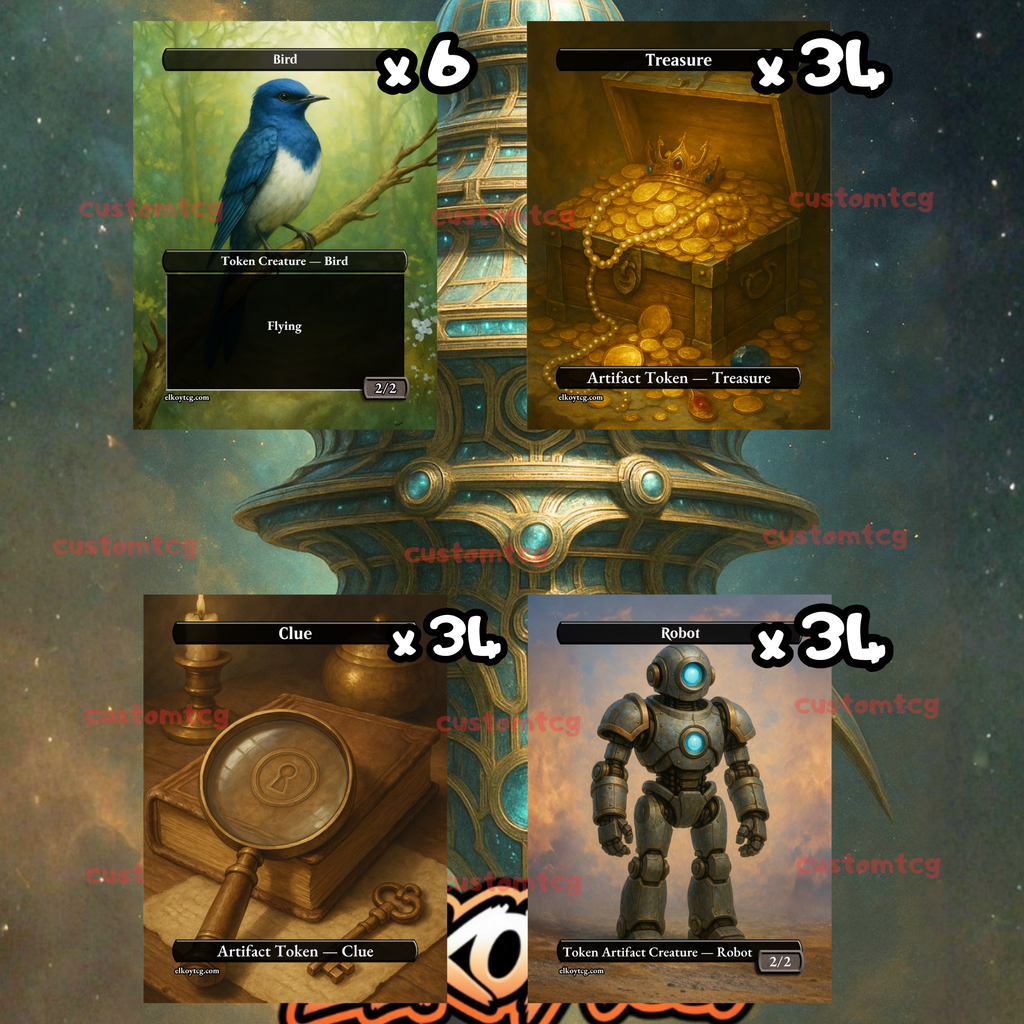TOKEN SET 46 - 108 CUSTOM TOKENS FOR MTG