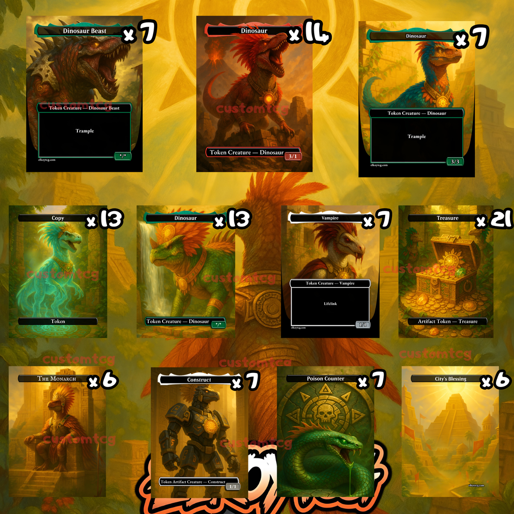 TOKEN SET 36 - Sun Empire Token Pack (108 Custom MTG Tokens)