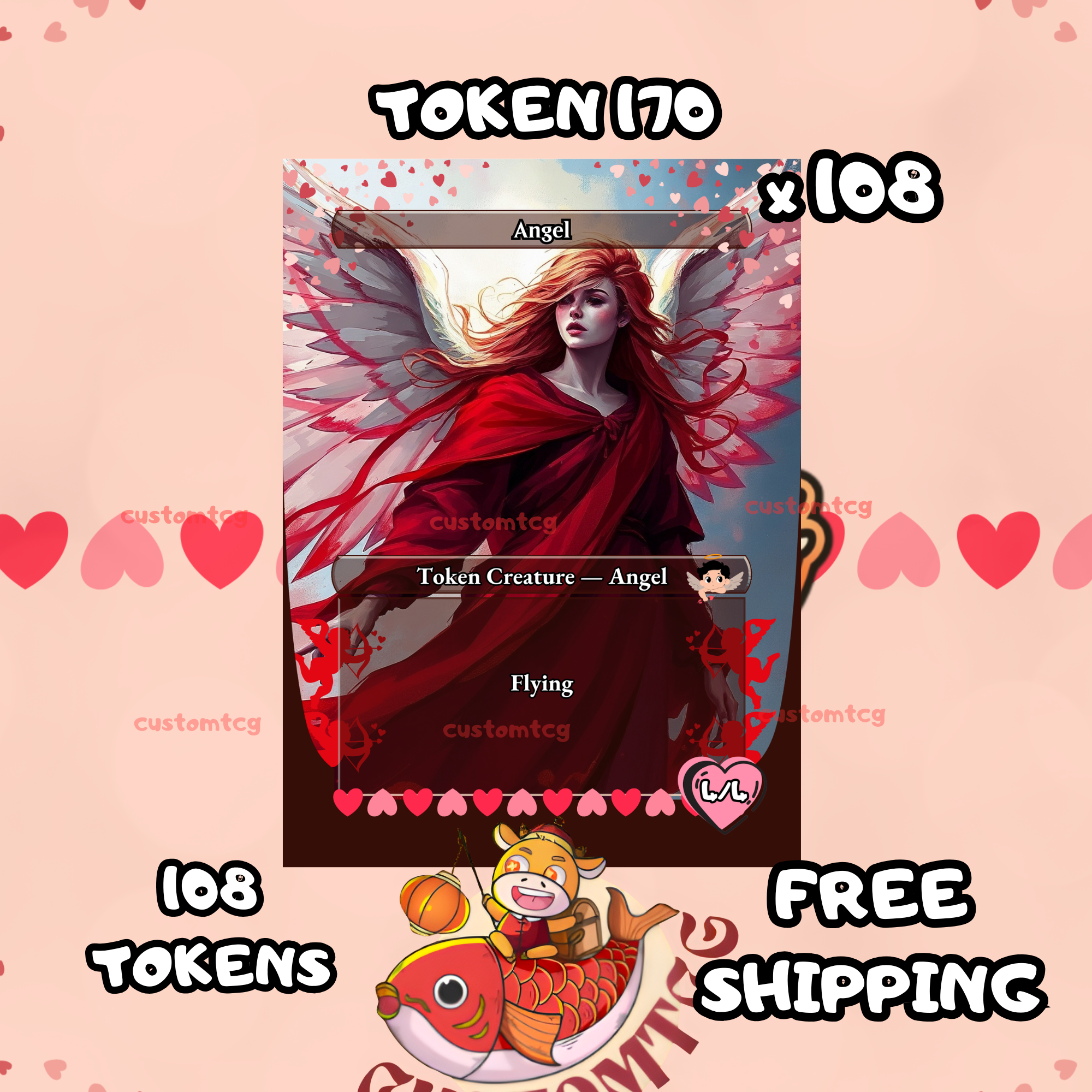 Angel flying token 4-4 108 copies - S170