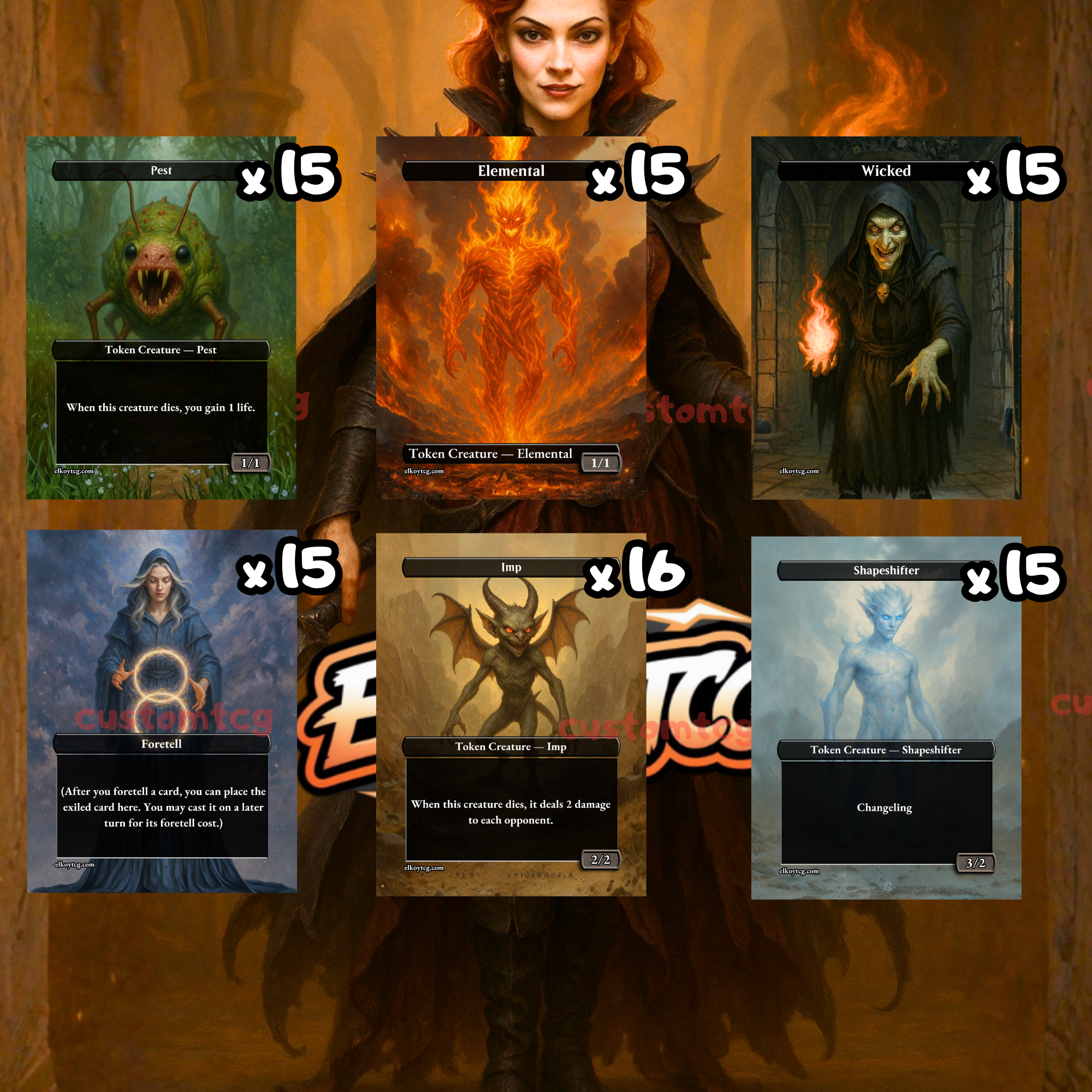 TOKEN SET 52 - 108 TOKENS FOR MTG