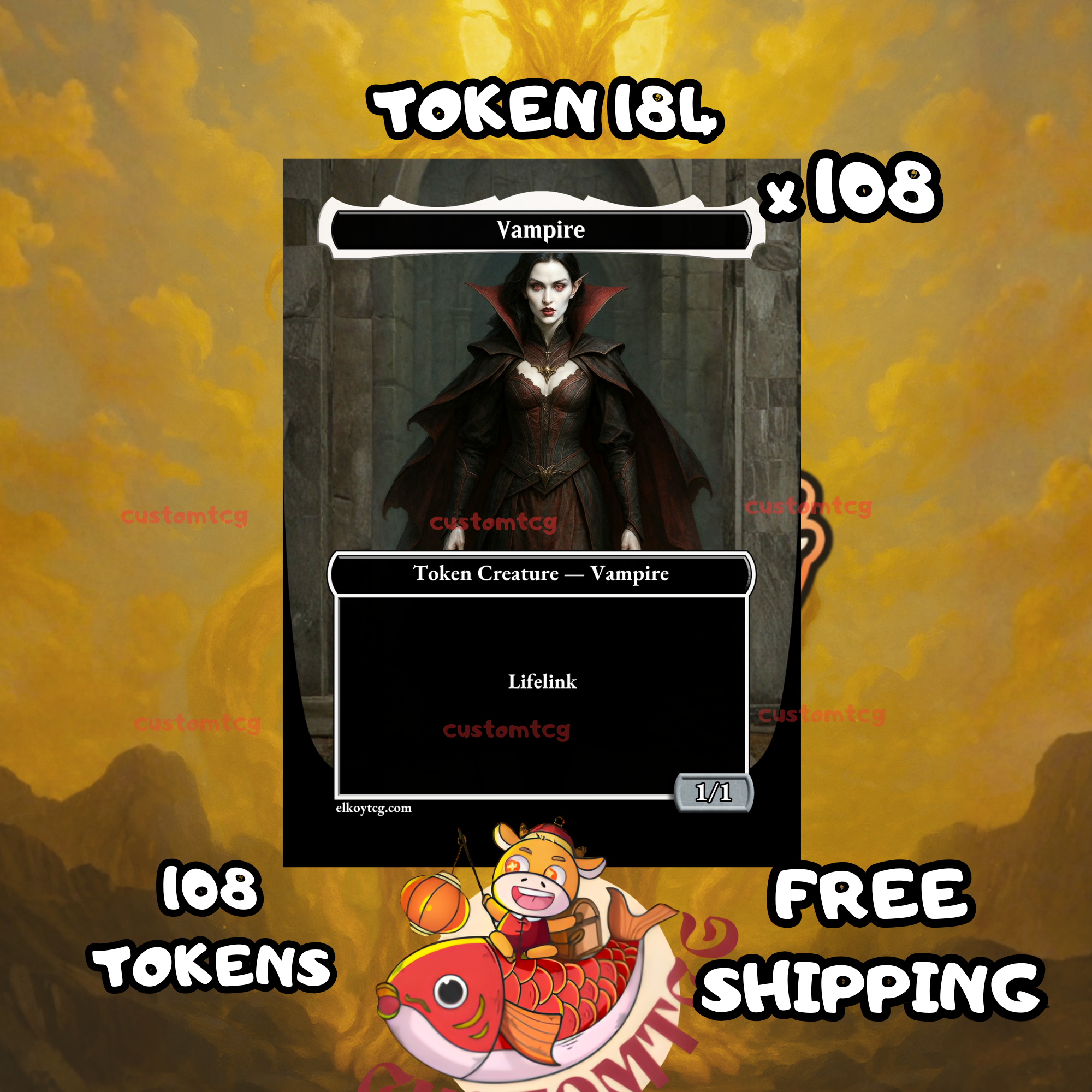 Vampire lifelink token 1-1 108 copies - S184