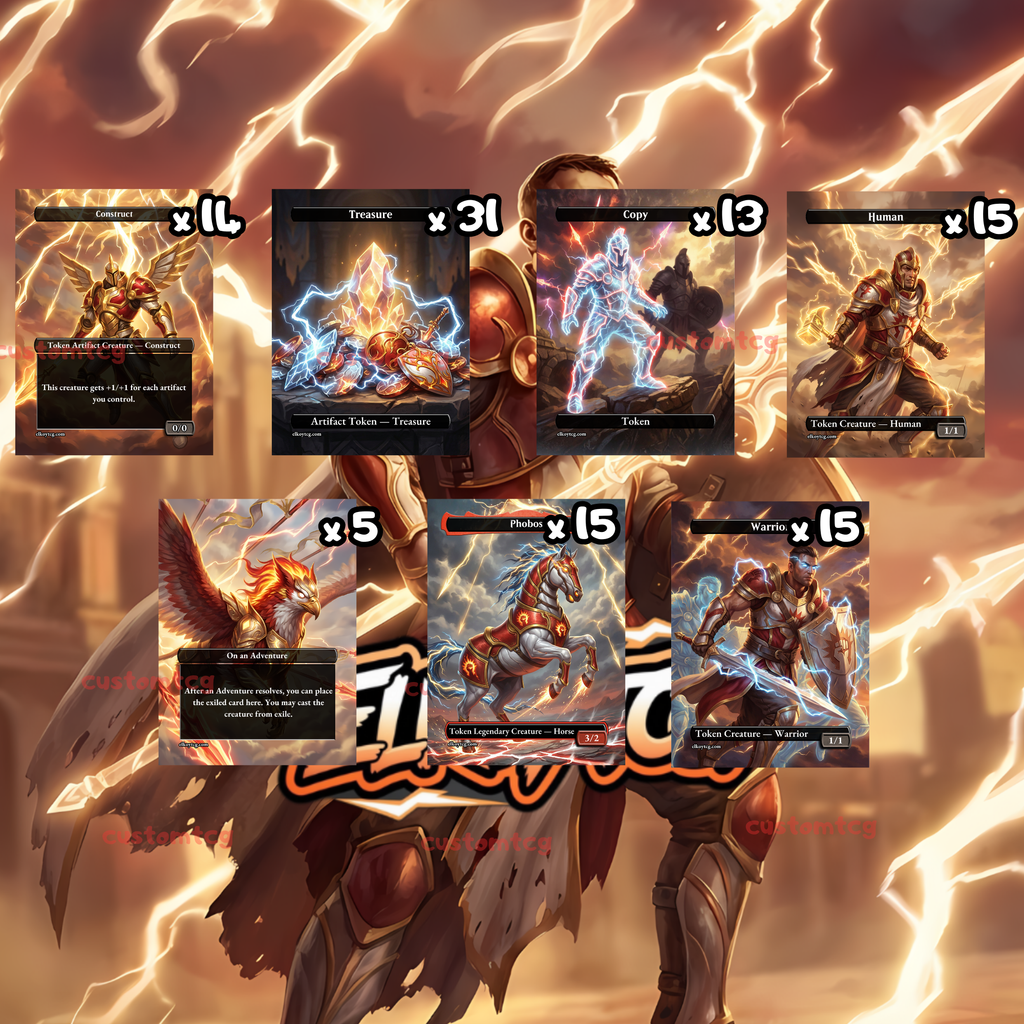 Token Set 60 — Lightning Legion Custom Token Pack for MTG (108 Cards)