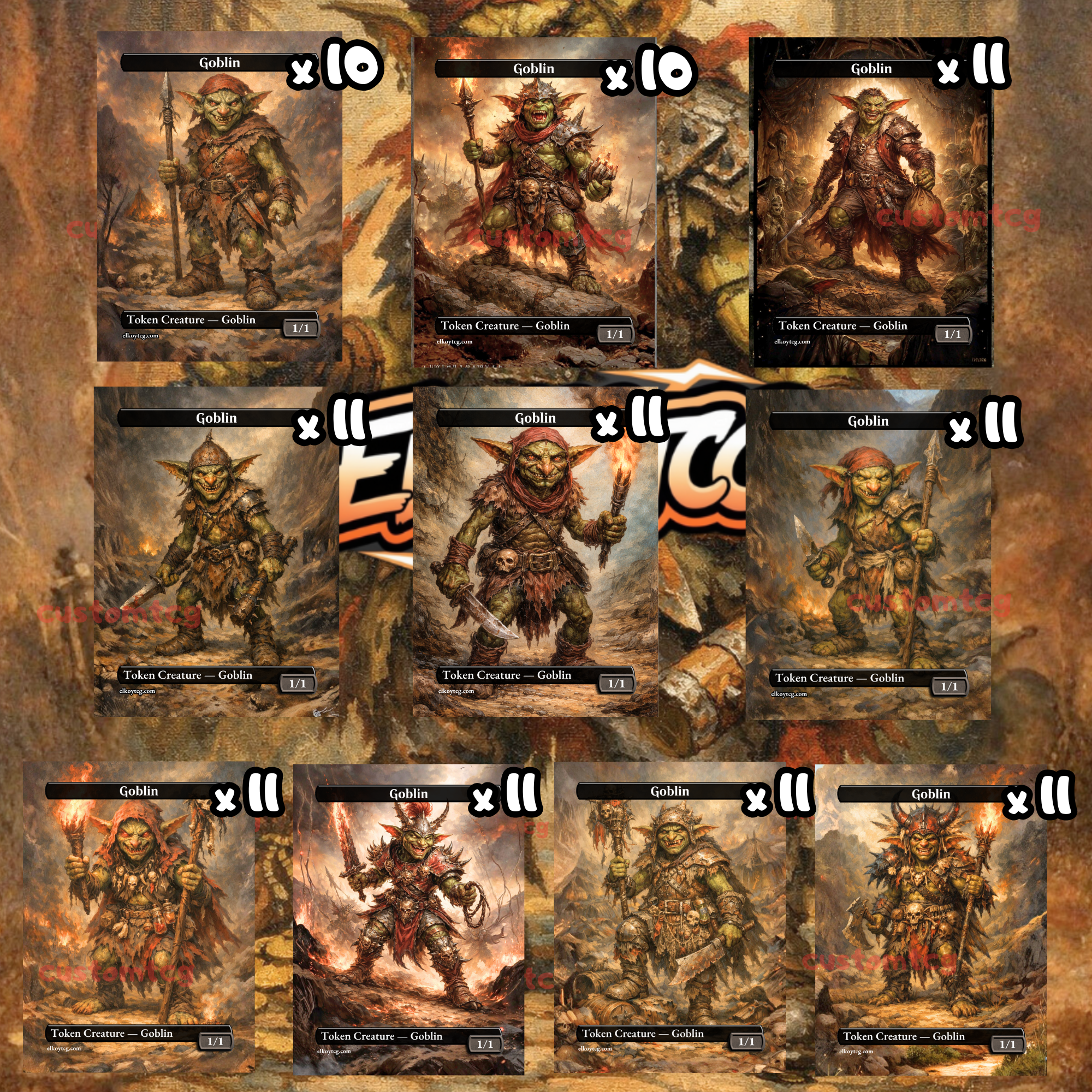 Token Set 147 — Goblins 108 Custom Token Cards