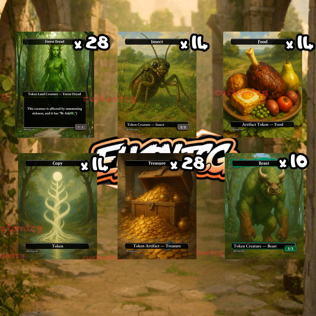 Forest Dryad & Treasure Pack (108 Tokens) | Token Set 107