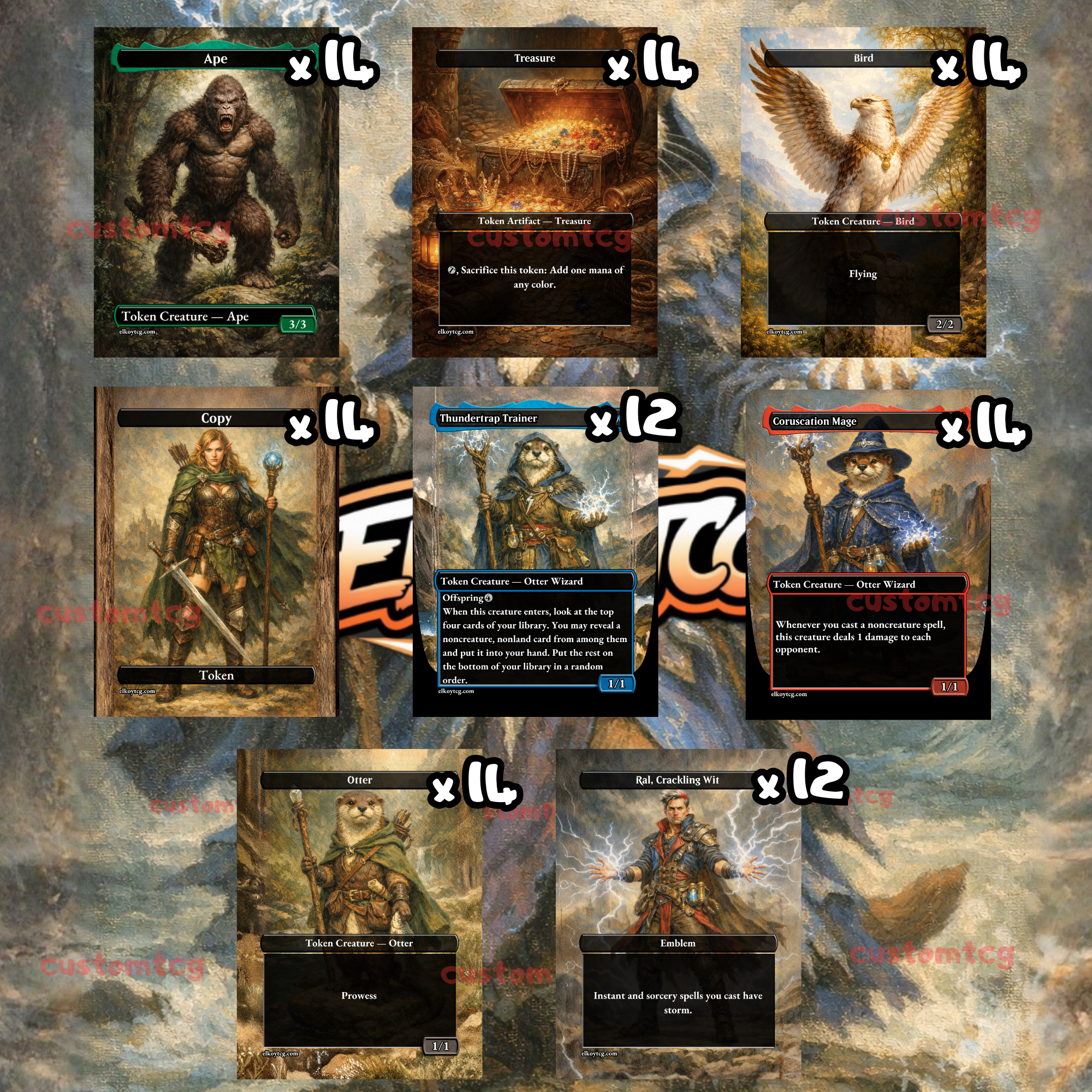 Otter Wizards & Storm Bundle (108 Tokens) | Token Set 131
