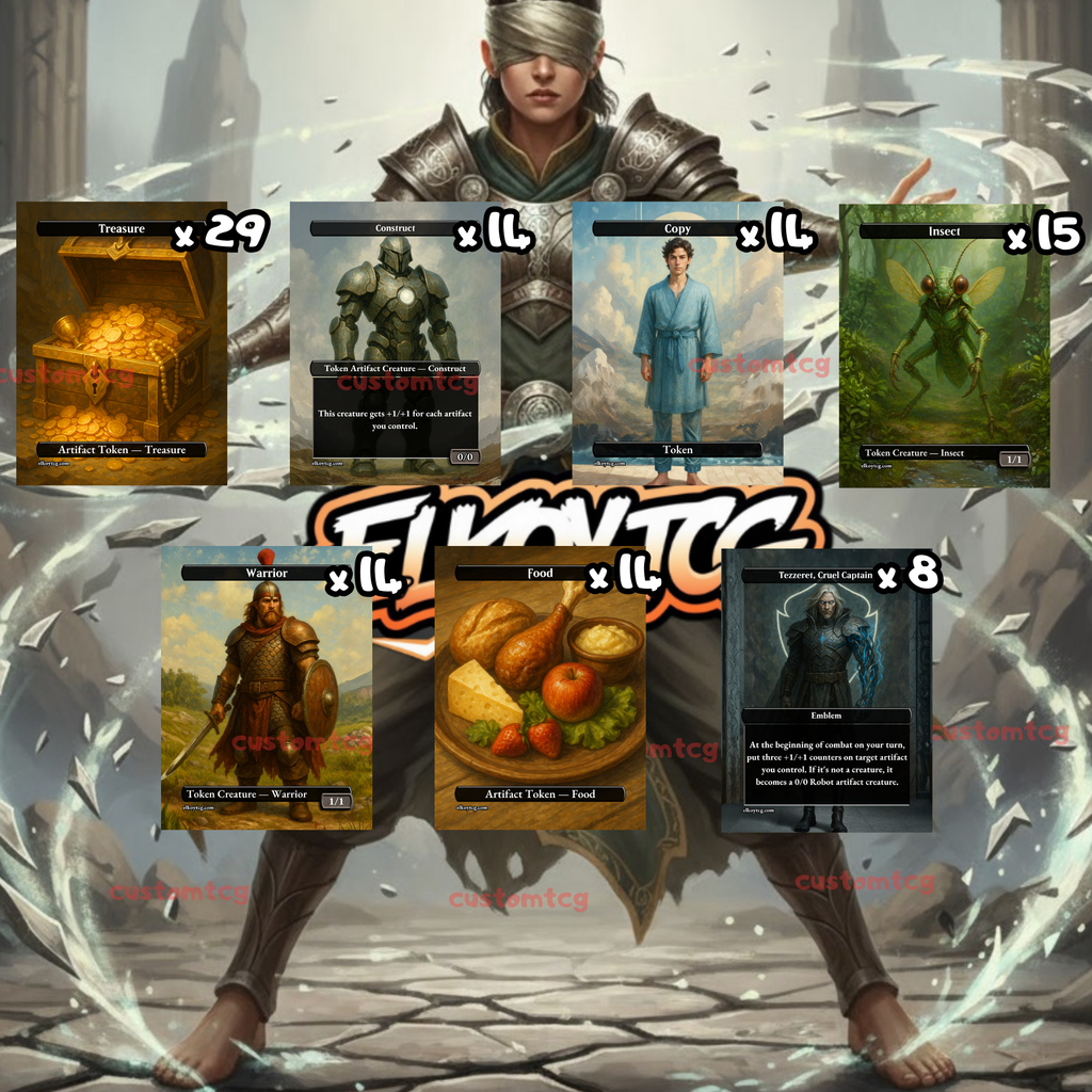 Token Set 109 Tezzeret Emblem & Artifact Staples Pack (108 Tokens)