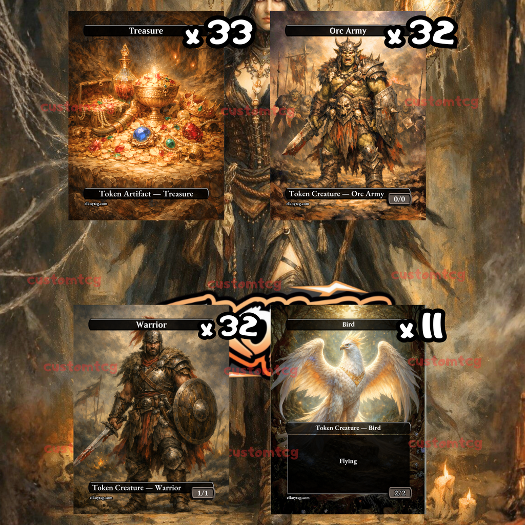 Token Set 110 Treasure & Orc Army Battle Pack (108 Tokens)