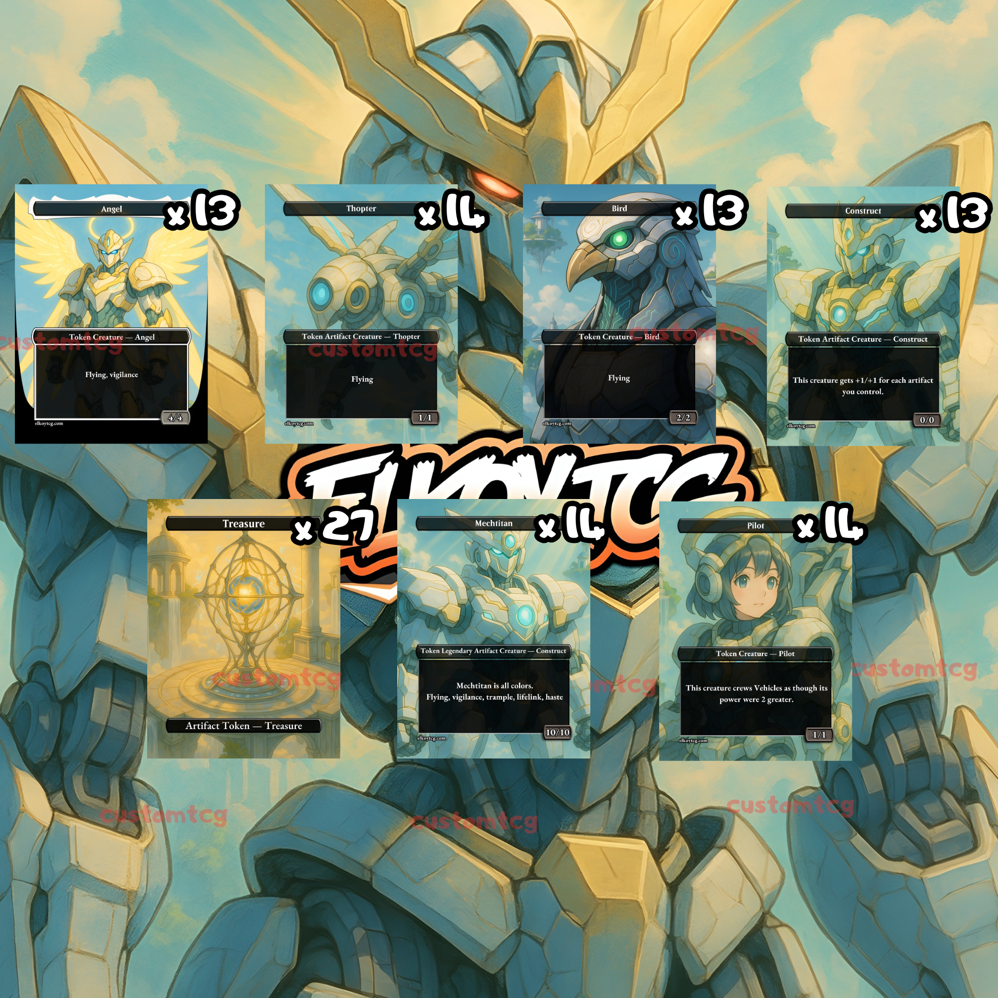 TOKEN SET 86 • 108 Tokens • Mechtitan & Artifacts Theme