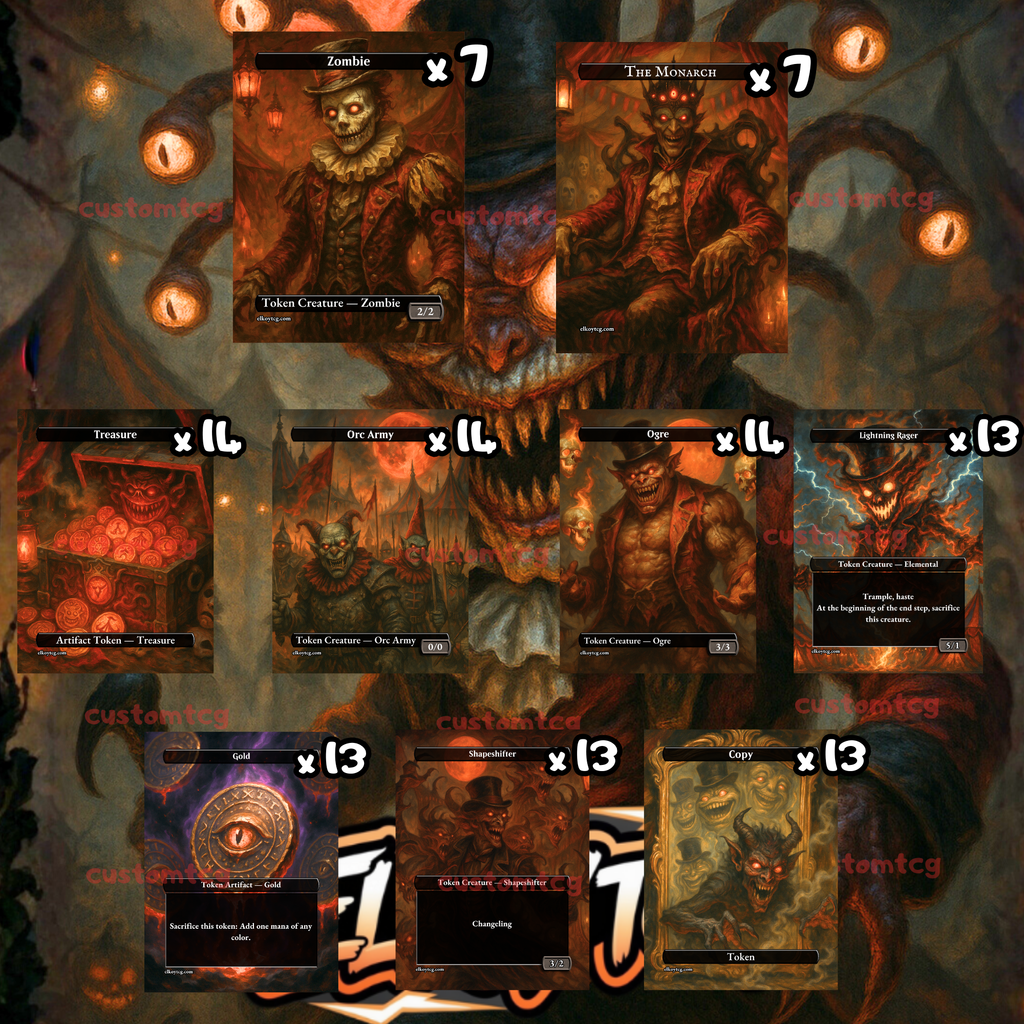 Token Set 53 — Infernal Carnival Custom Token Pack for MTG (108 Cards)