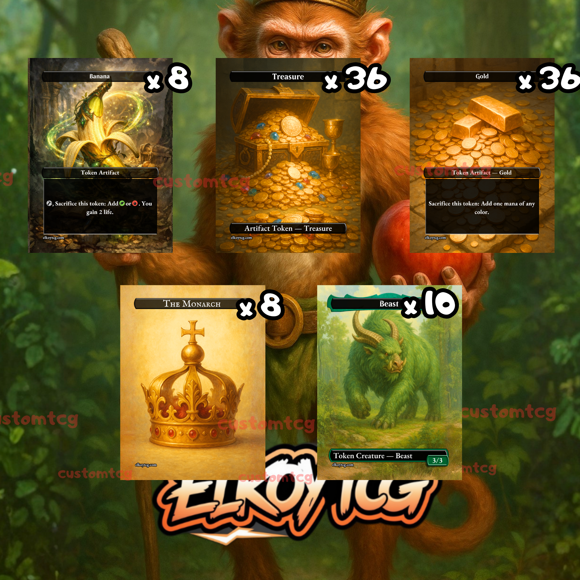 Token Set 56 — Jungle Loot Custom Token Pack for MTG (108 Cards)