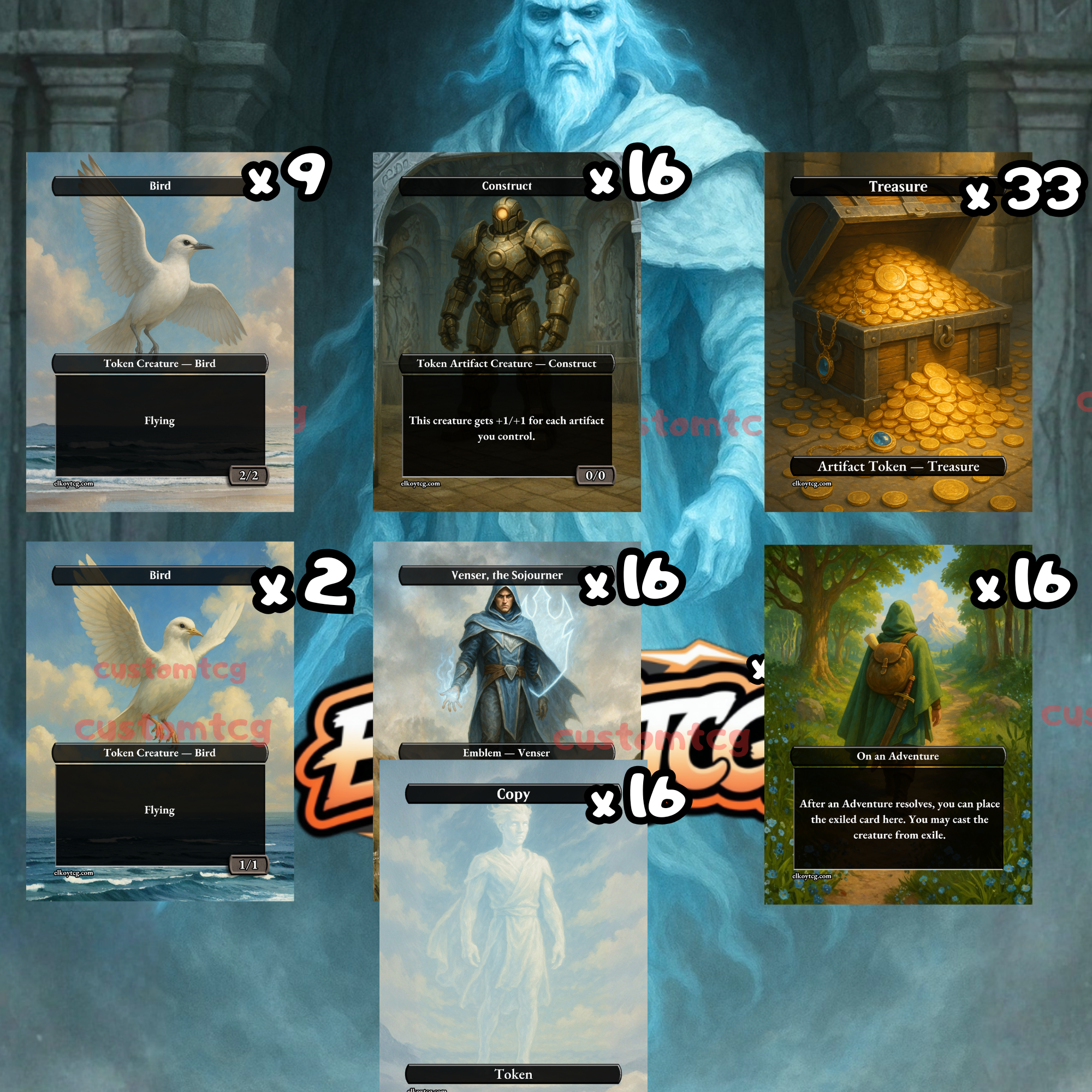 TOKEN SET 15 — 108 Tokens + Matching Custom Cardback