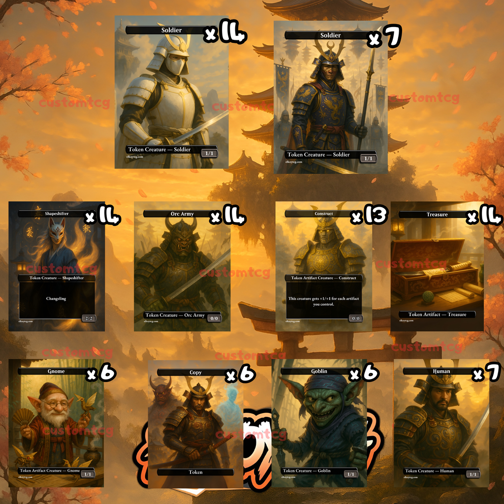 TOKEN SET 48 - 108 TOKENS FOR MTG