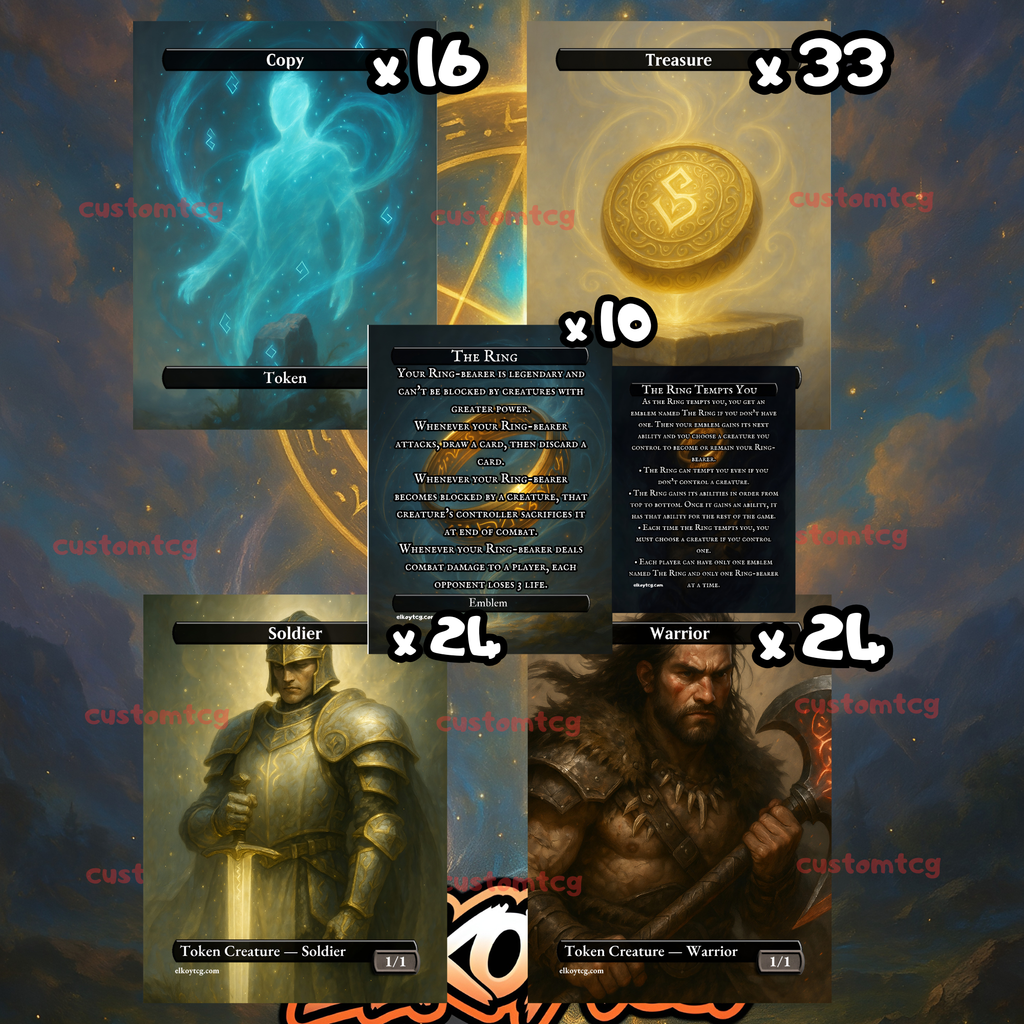 TOKEN SET 50 - 108 CUSTOM TOKENS FOR MTG