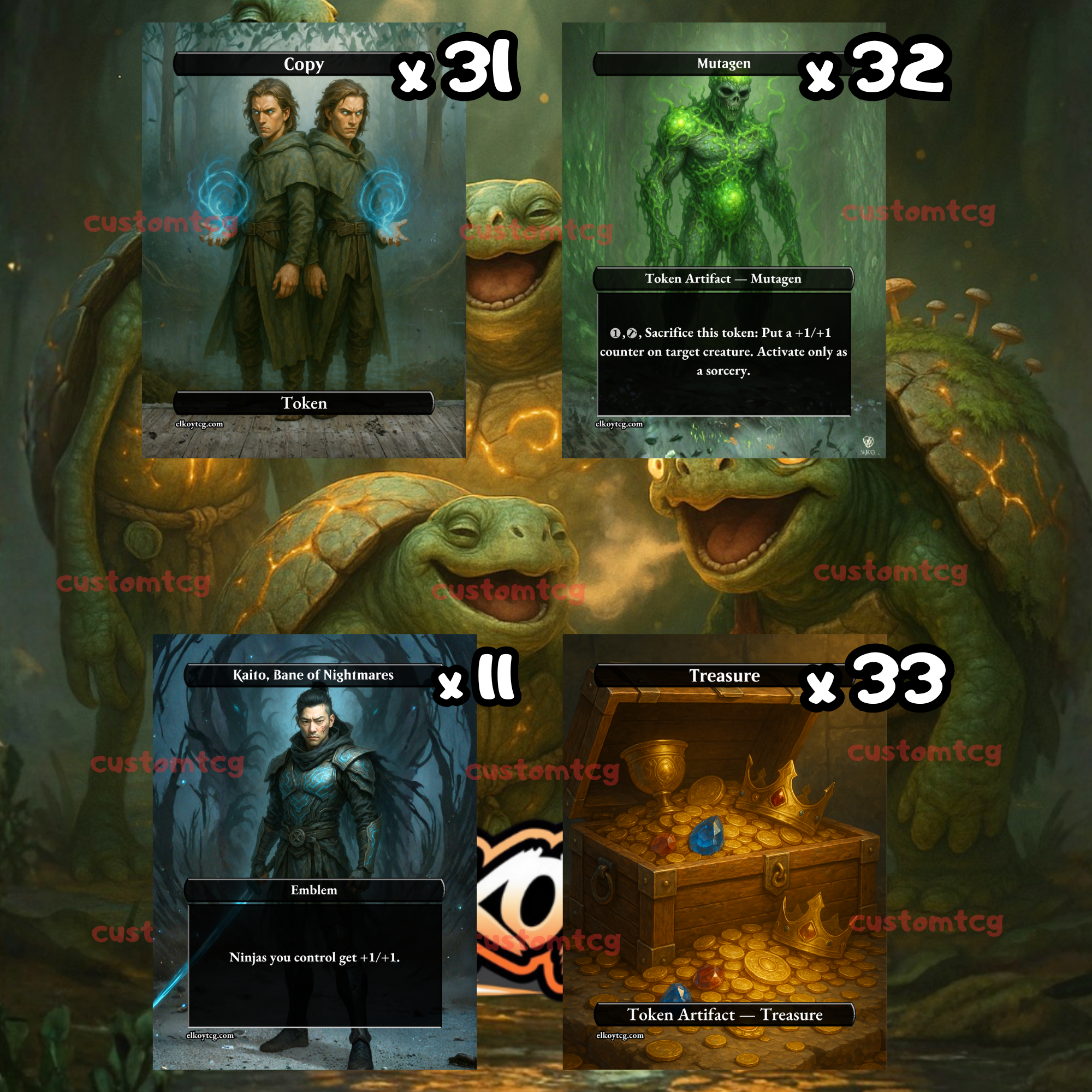 TOKEN SET 43 - 108 CUSTOM TOKENS FOR MTG