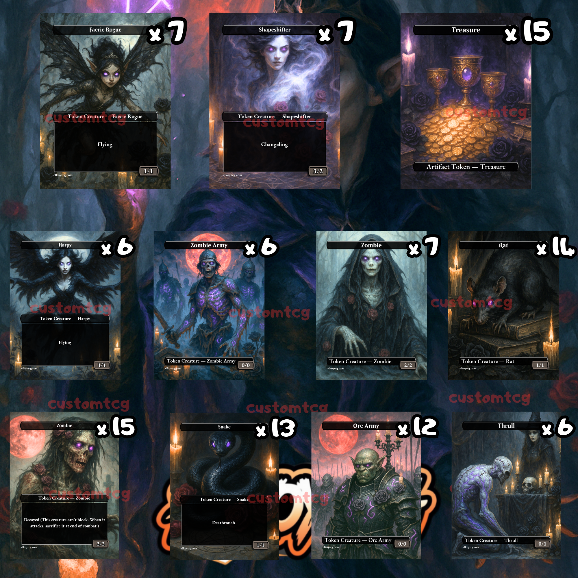 Token Set 08 | Dark Fae & Undead Tokens (108x)