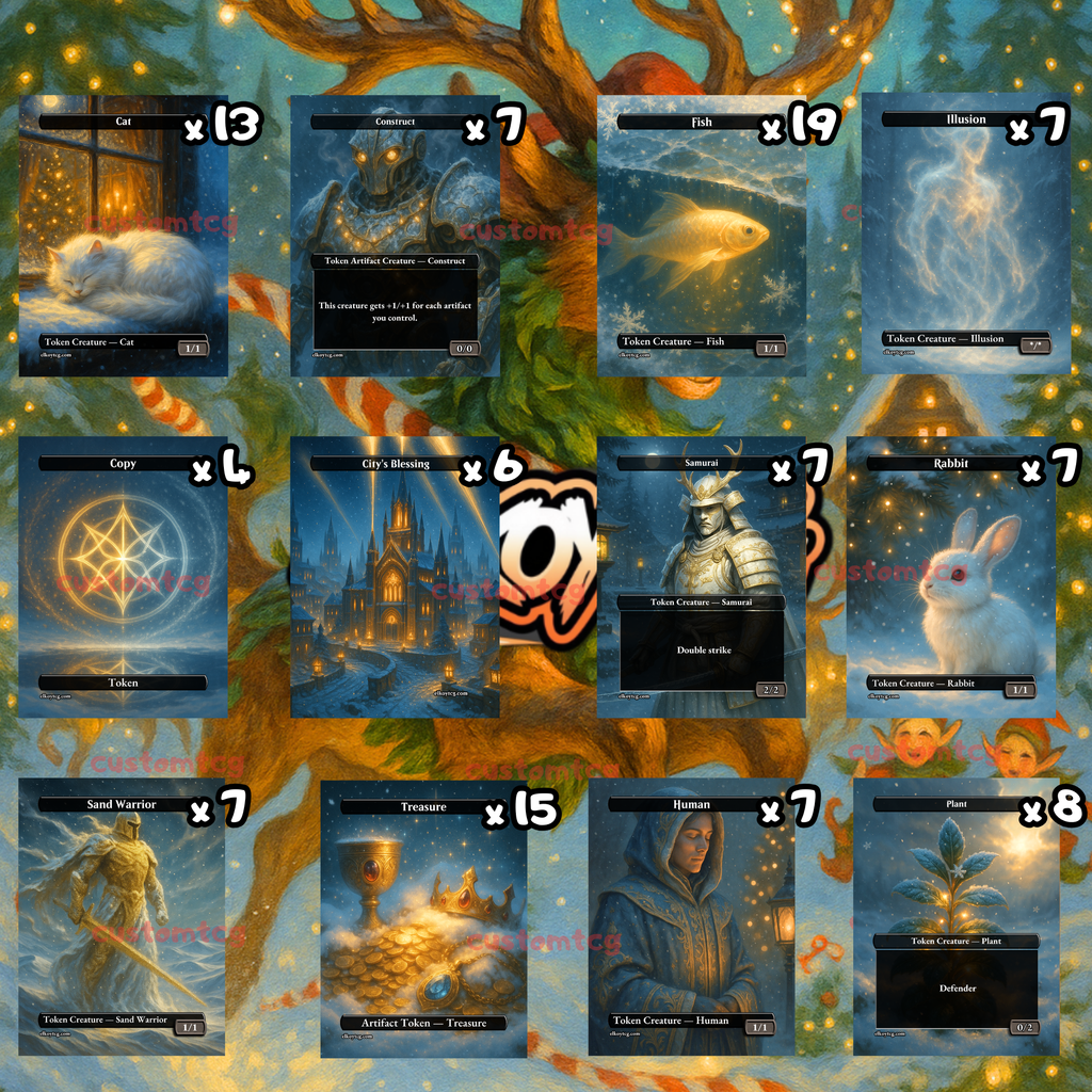 TOKEN SET 14 - Cozy Winter Wonderland Tokens (108 Cards)