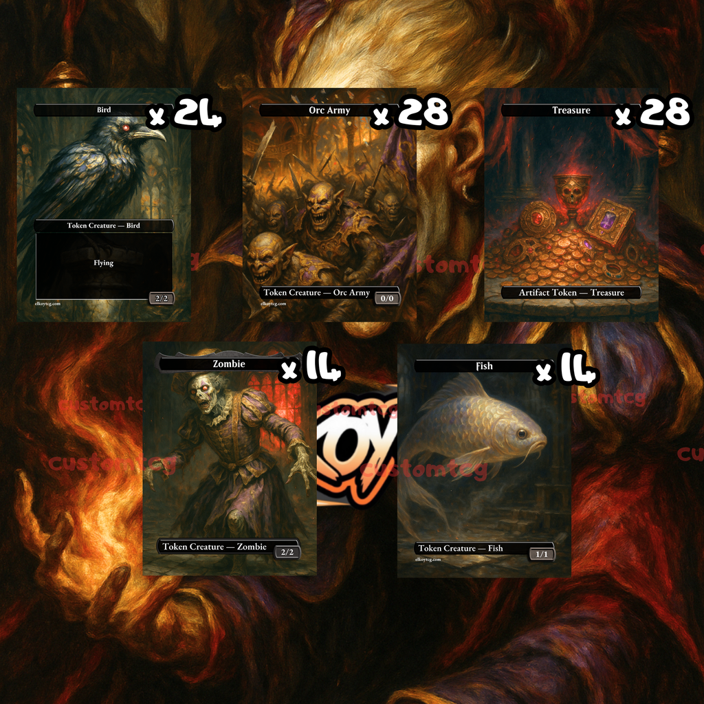 Token Set 54 — Dark Battlefield Custom Token Pack for MTG (108 Cards)