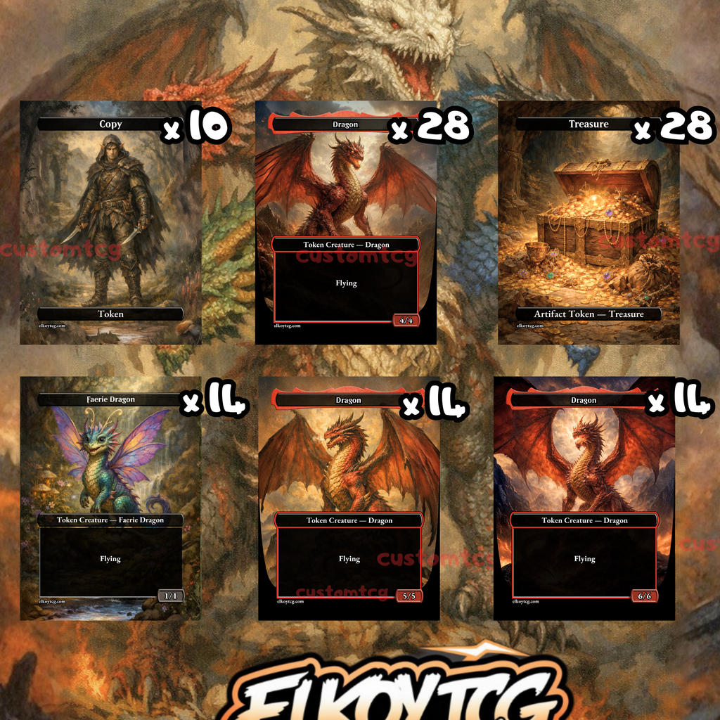 Dragons, Treasure & Copy Pack (108 Tokens) | Token Set 133