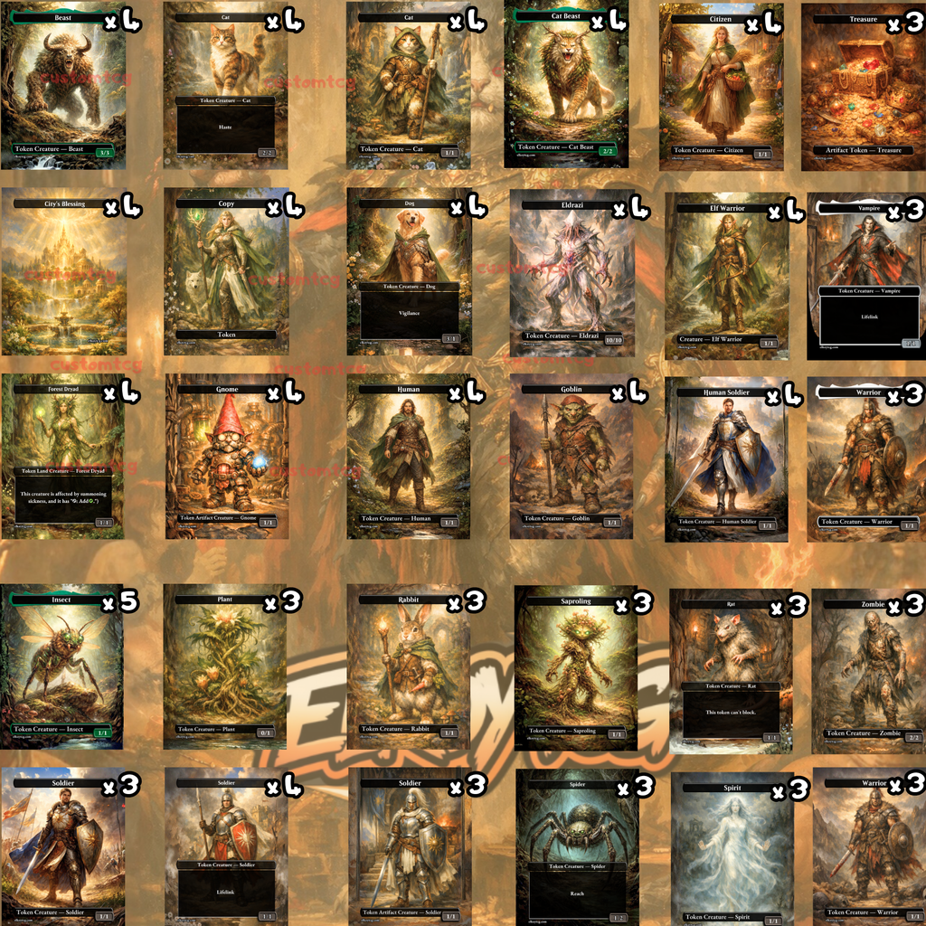 TOKEN SET 49 for MTG