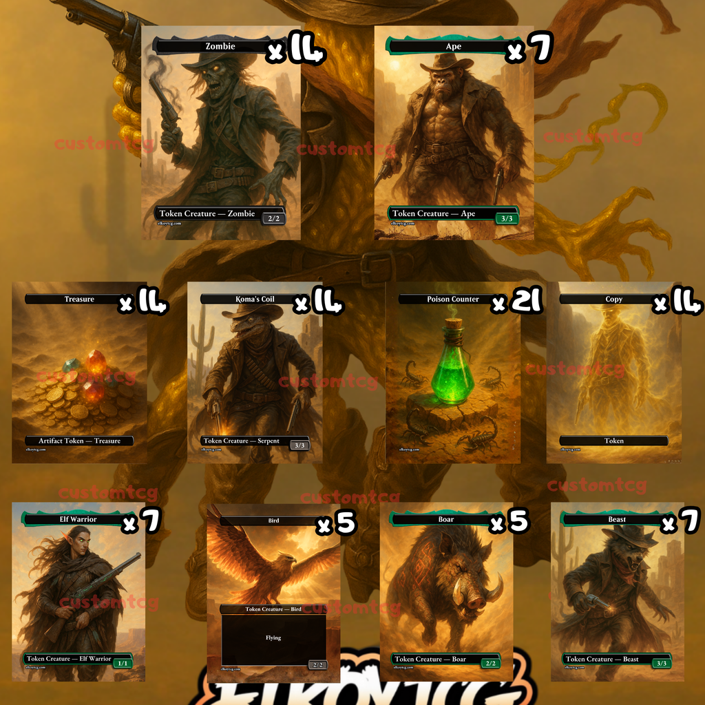Token Set 31 — Wild West Token Pack (108 Tokens)