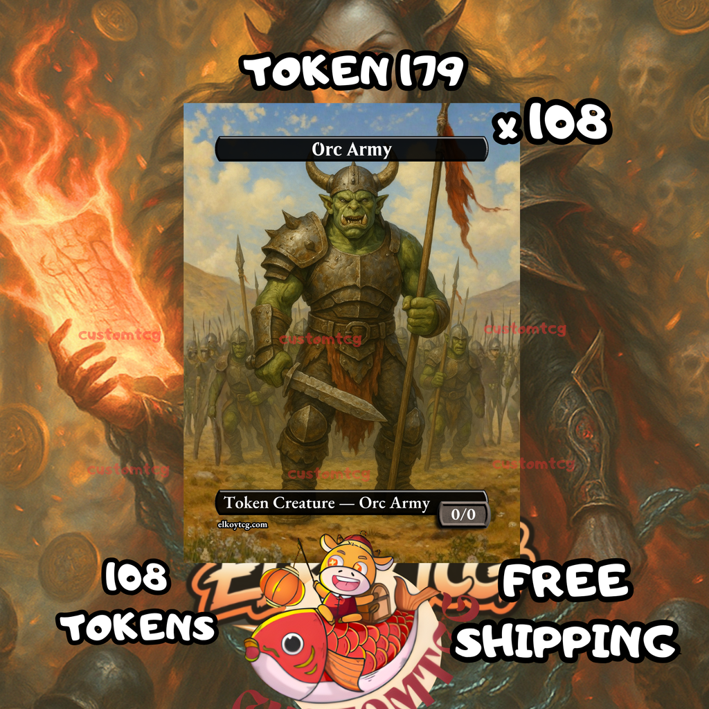 Orc army token 0-0 108 copies - S179