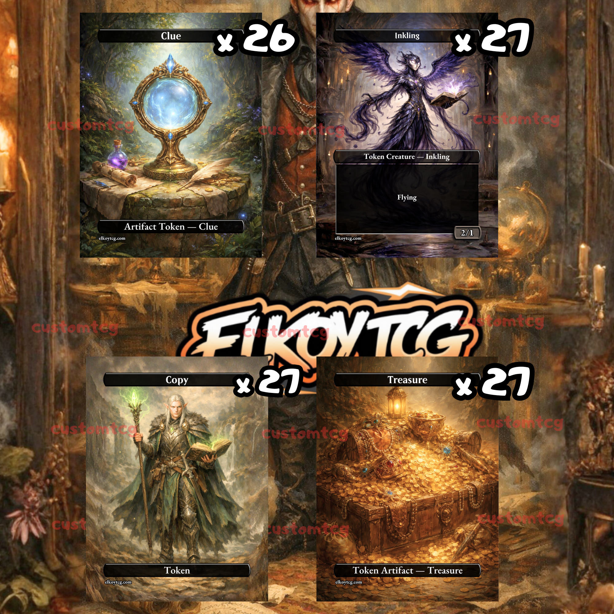TOKEN SET 65 • Arcane Relics & Dark Secrets (108 Tokens)