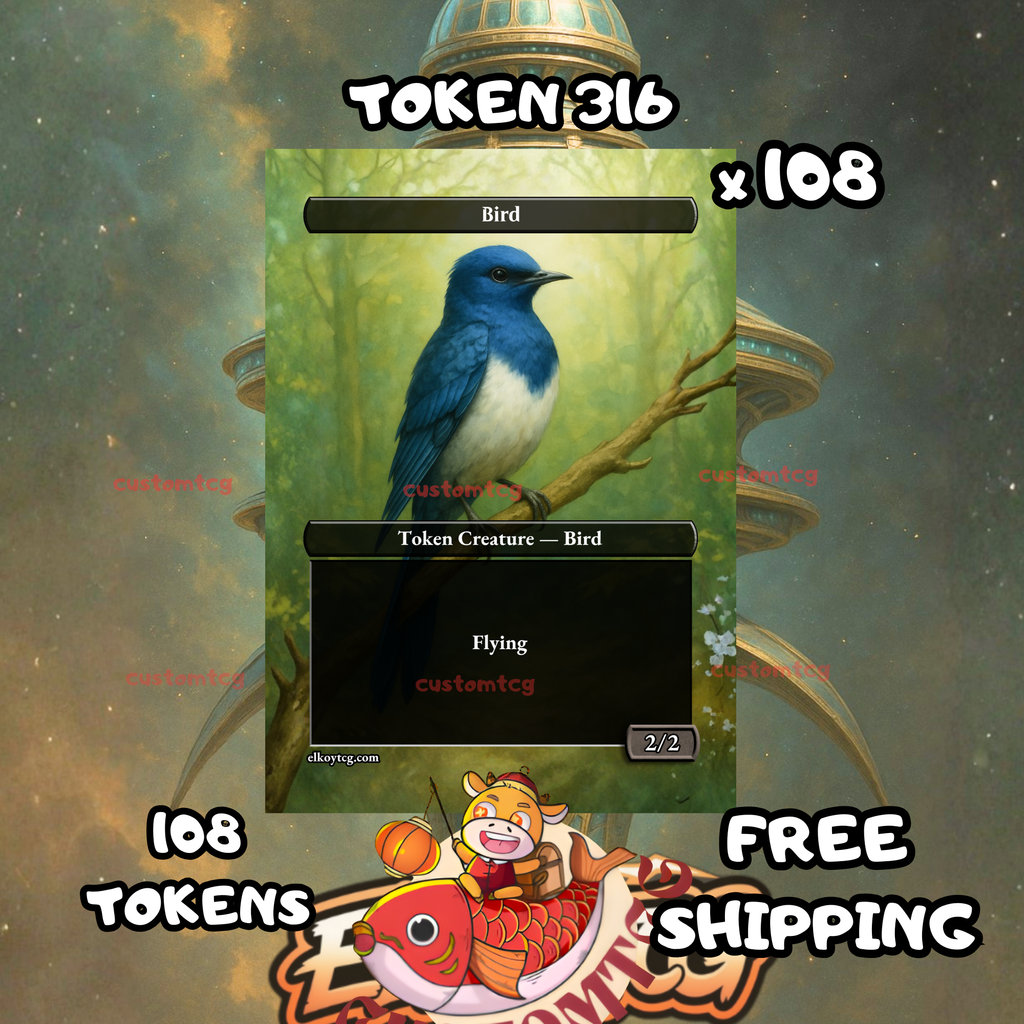 Bird flying token 2-2 108 copies - S316