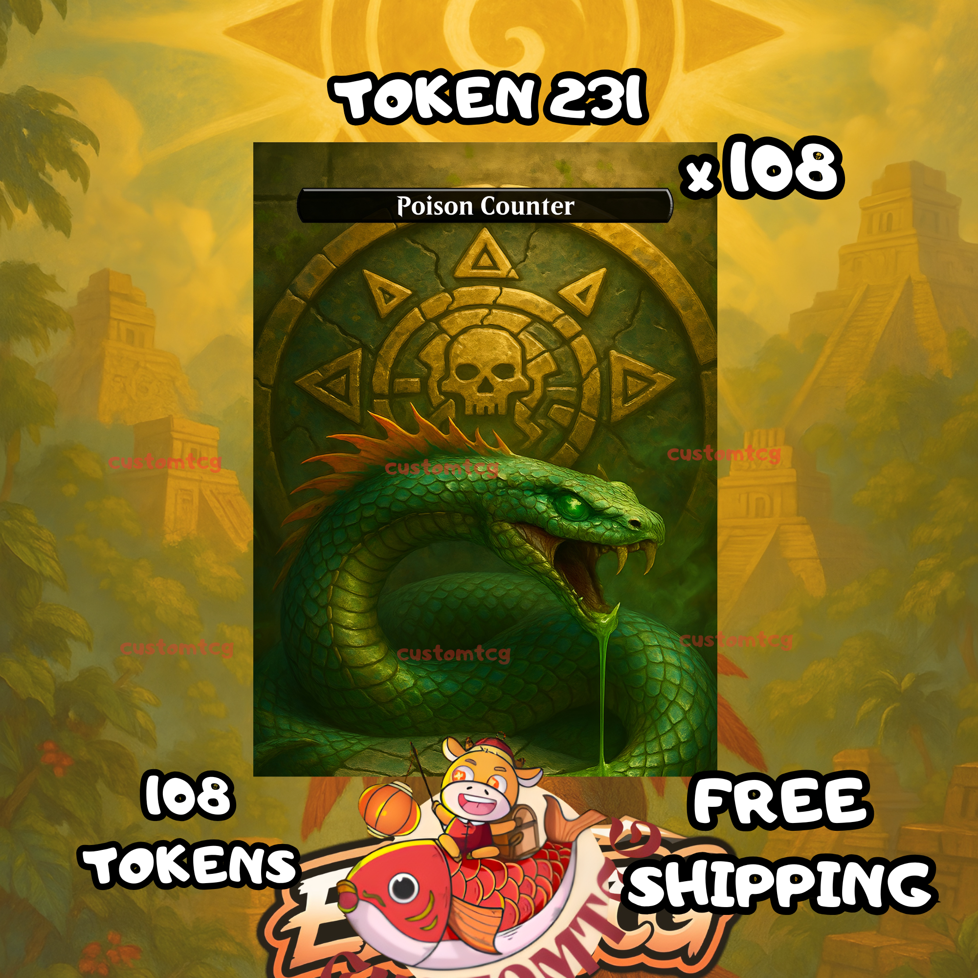 Poison counter token 108 copies - S231