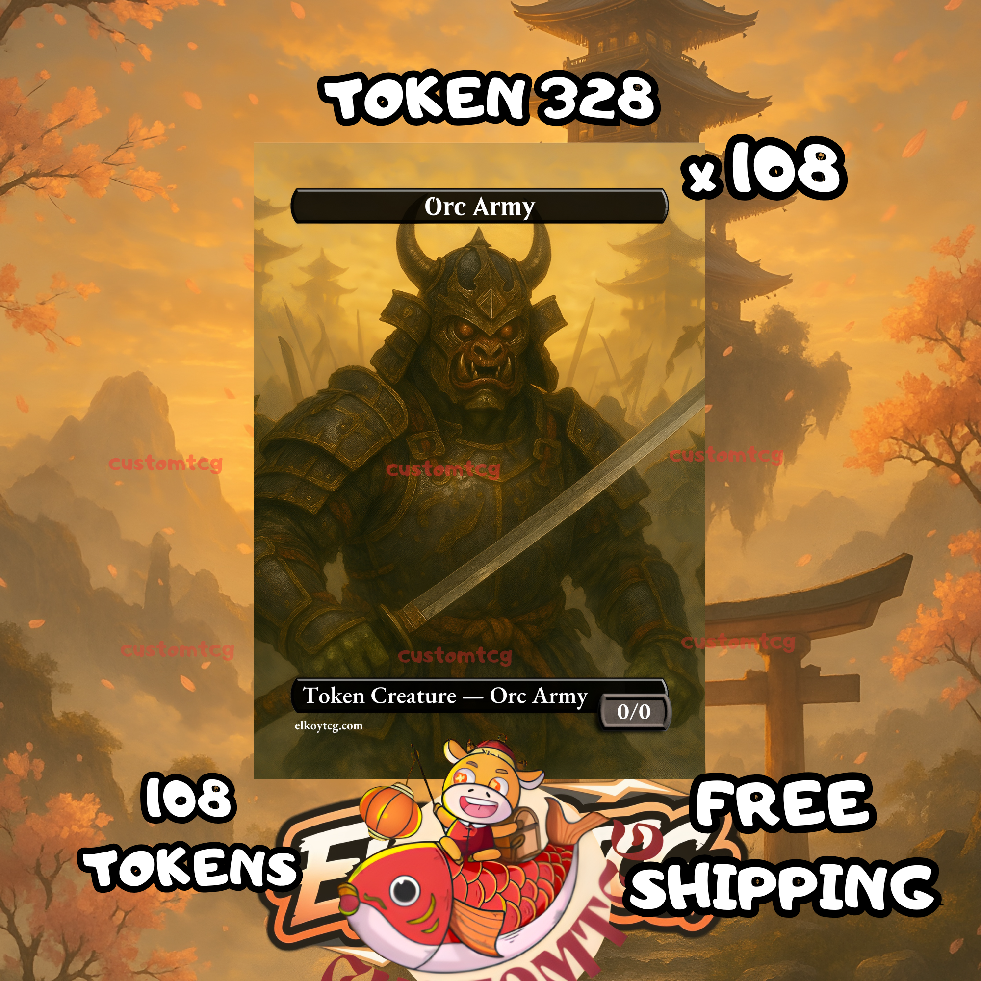 Orc army token 0-0 108 copies - S328