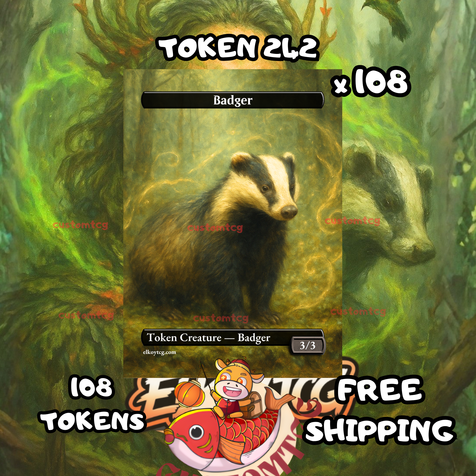 Badger token 3-3 108 copies - S242