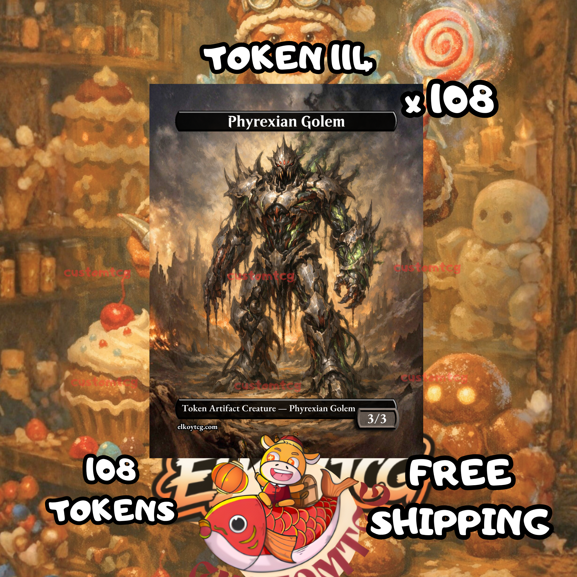 Phyrexian Golem token 3-3 108 copies - S114