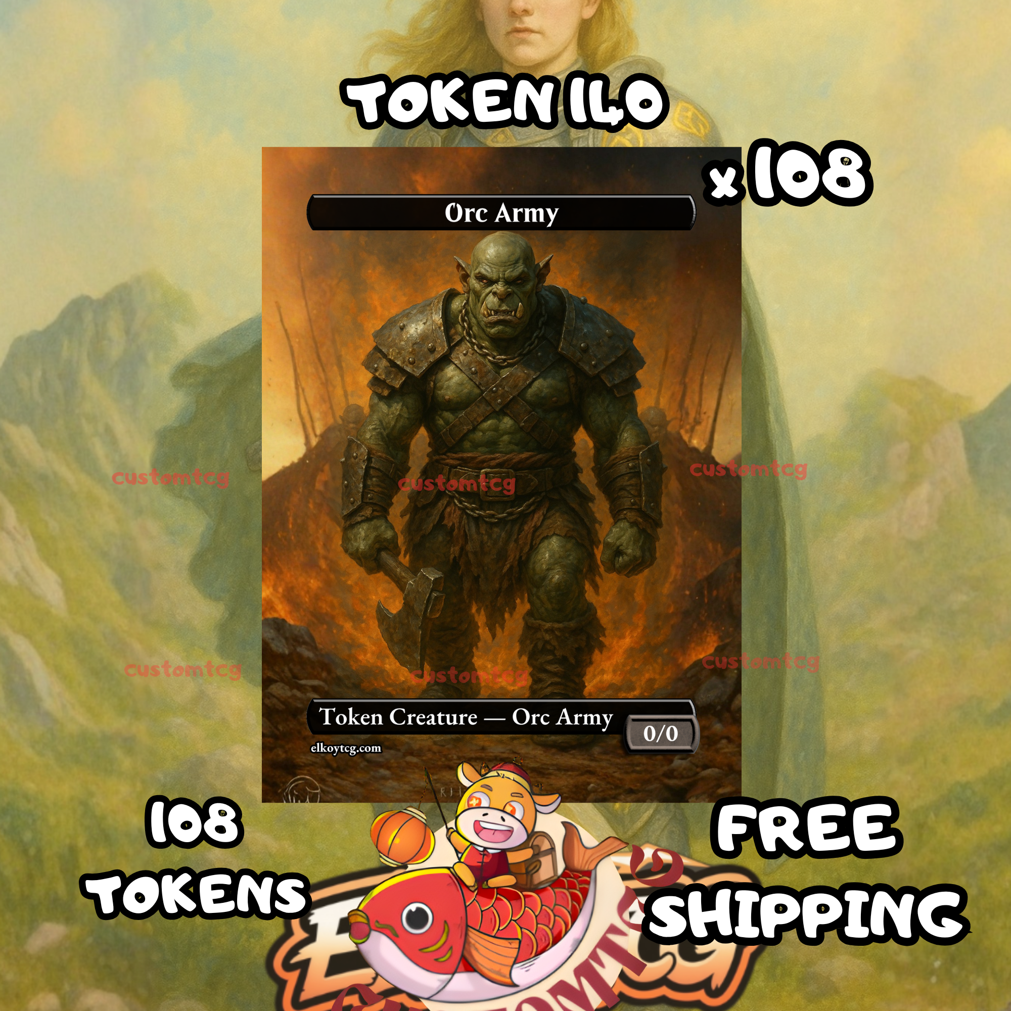 Orc army token 0-0 108 copies - S140