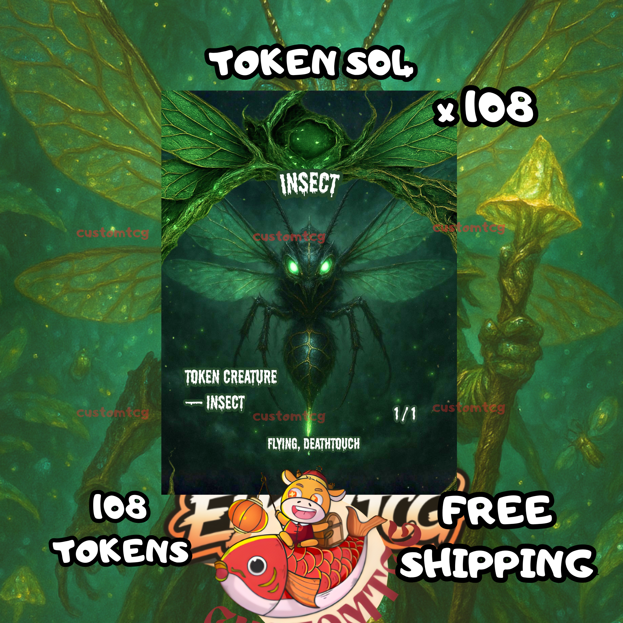 Insect 1-1 green flying, deathtouch 108 copies - S04