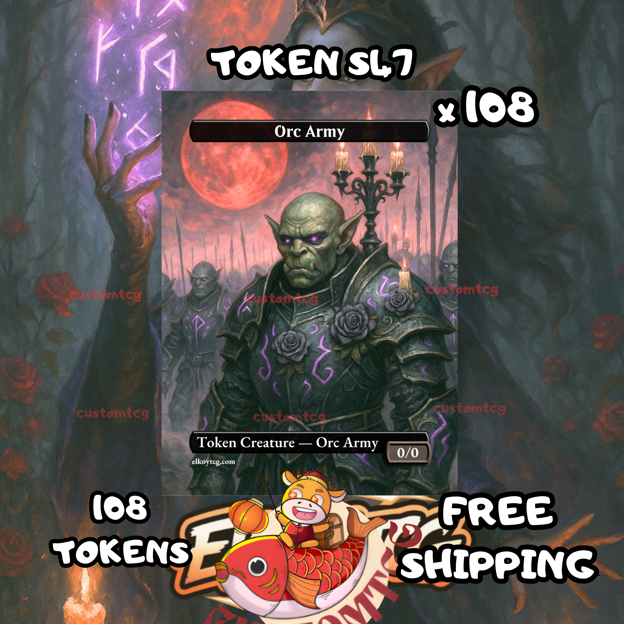 Orc army token 0-0 108 copies - S47