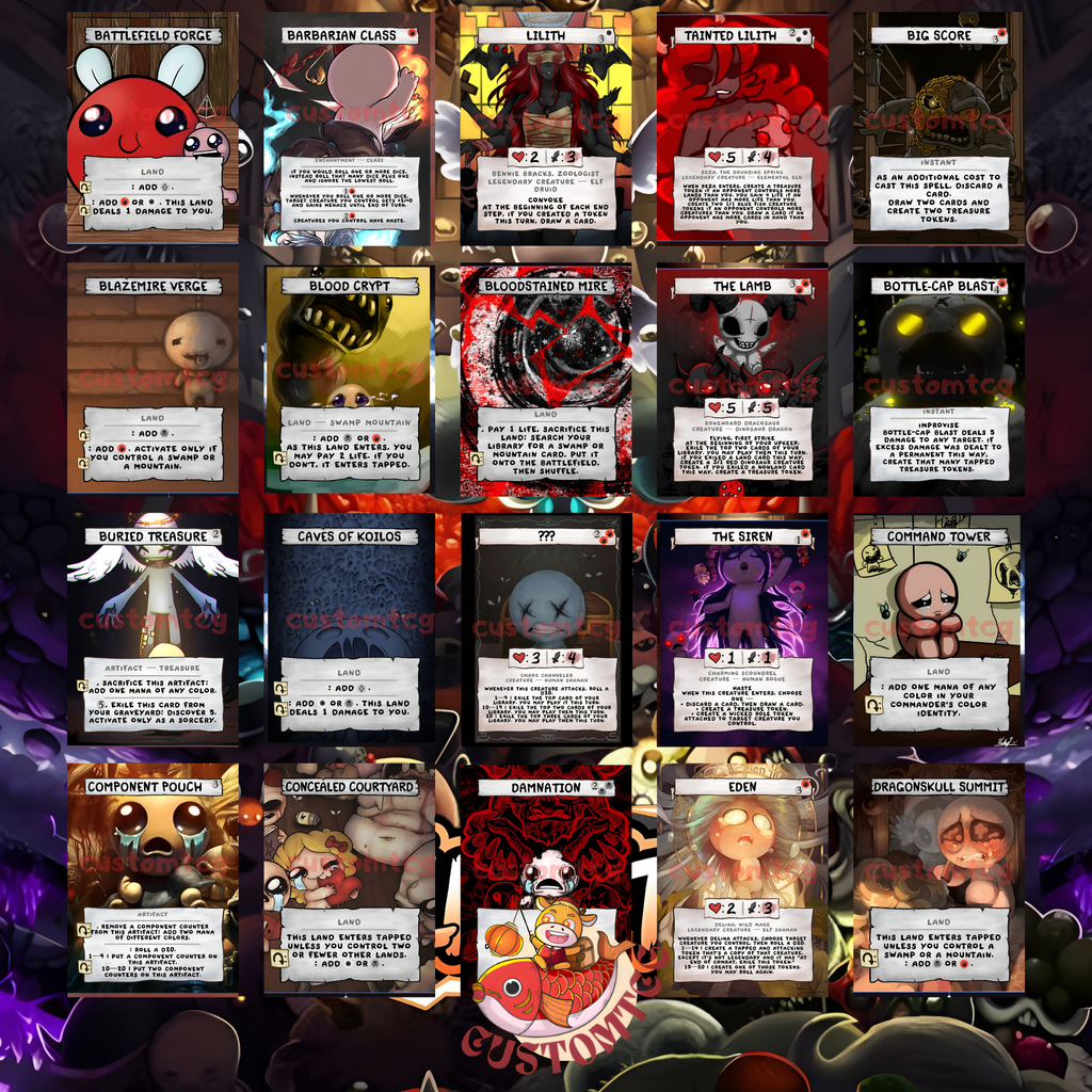 Binding of Isaac Custom Commander Deck — Mr. House | Treasure Tribal | Custom Proxy Deck