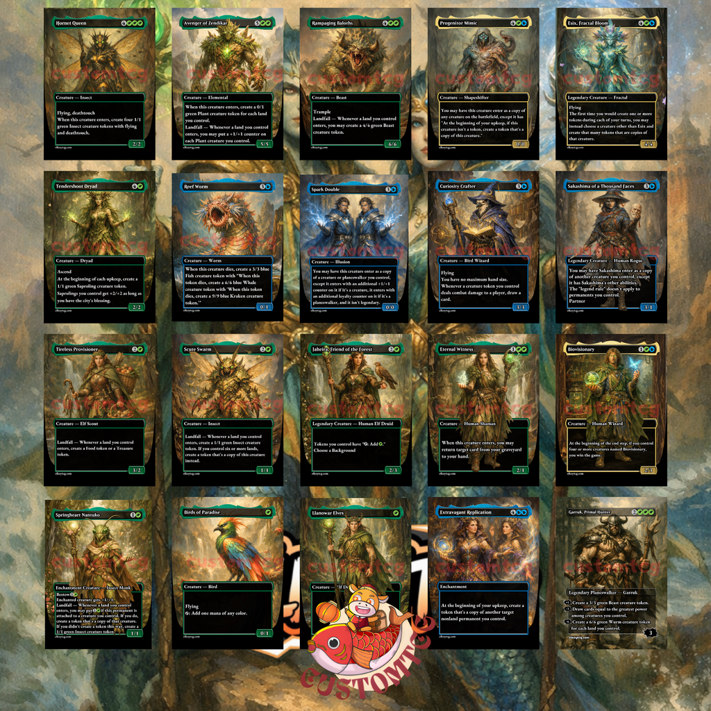 Adrix and Nev Twincasters Custom Commander Deck – 100 Cards + Tokens – Fantasy Trading Card Game