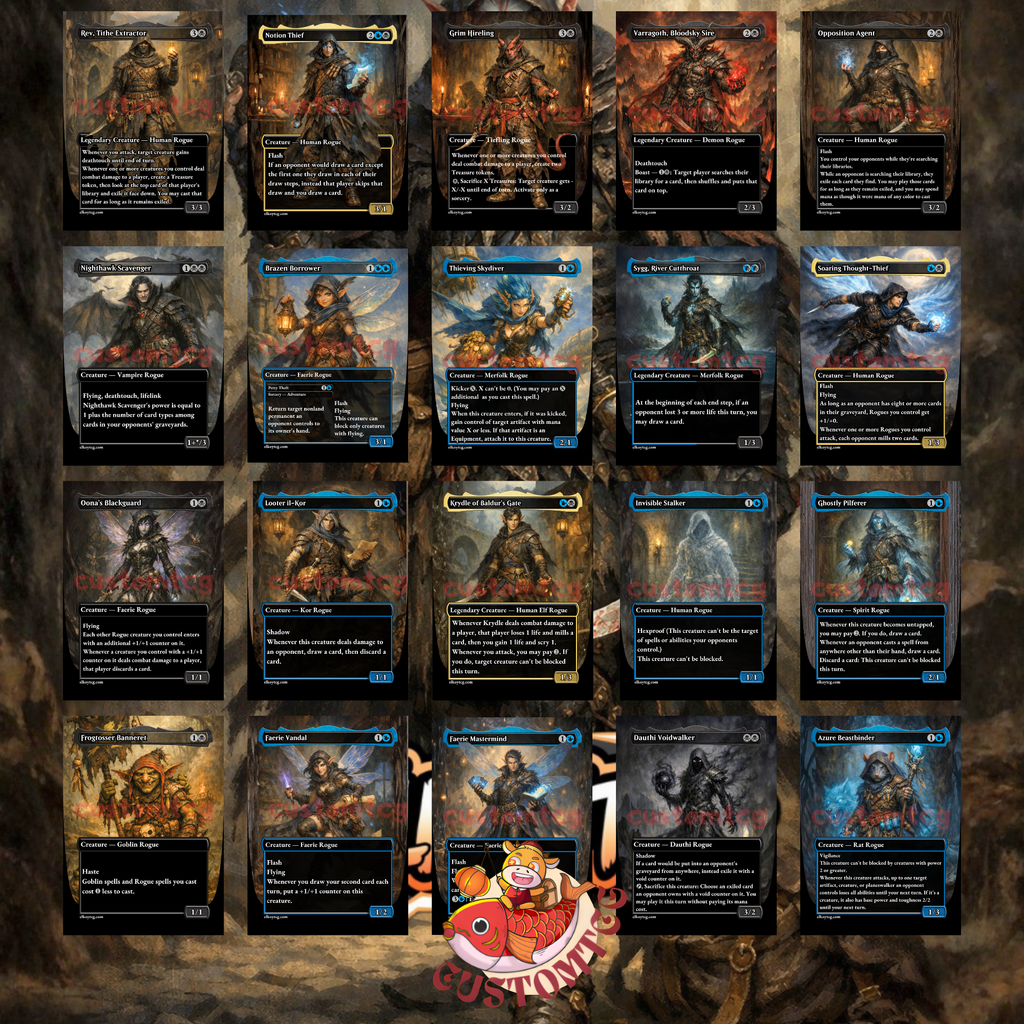 Anowon, the Ruin Thief Commander Deck – 100 Custom Cards + Tokens | Rogue Tribal | Mill & Draw | Fantasy Art | Free Shipping