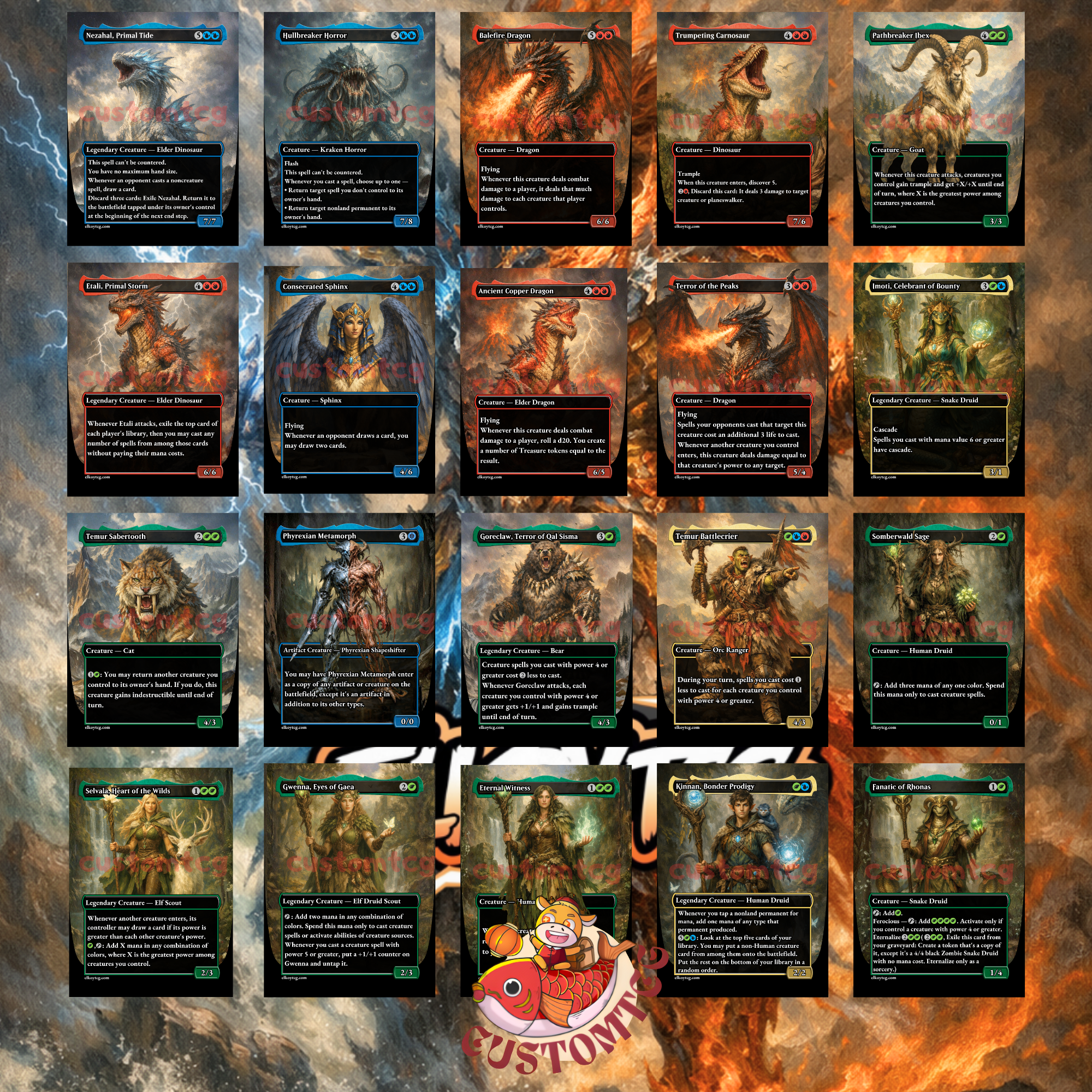 Maelstrom Wanderer Commander Deck | 100 Custom Cards + Tokens | Epic Fantasy Art | Temur Cascade Combo